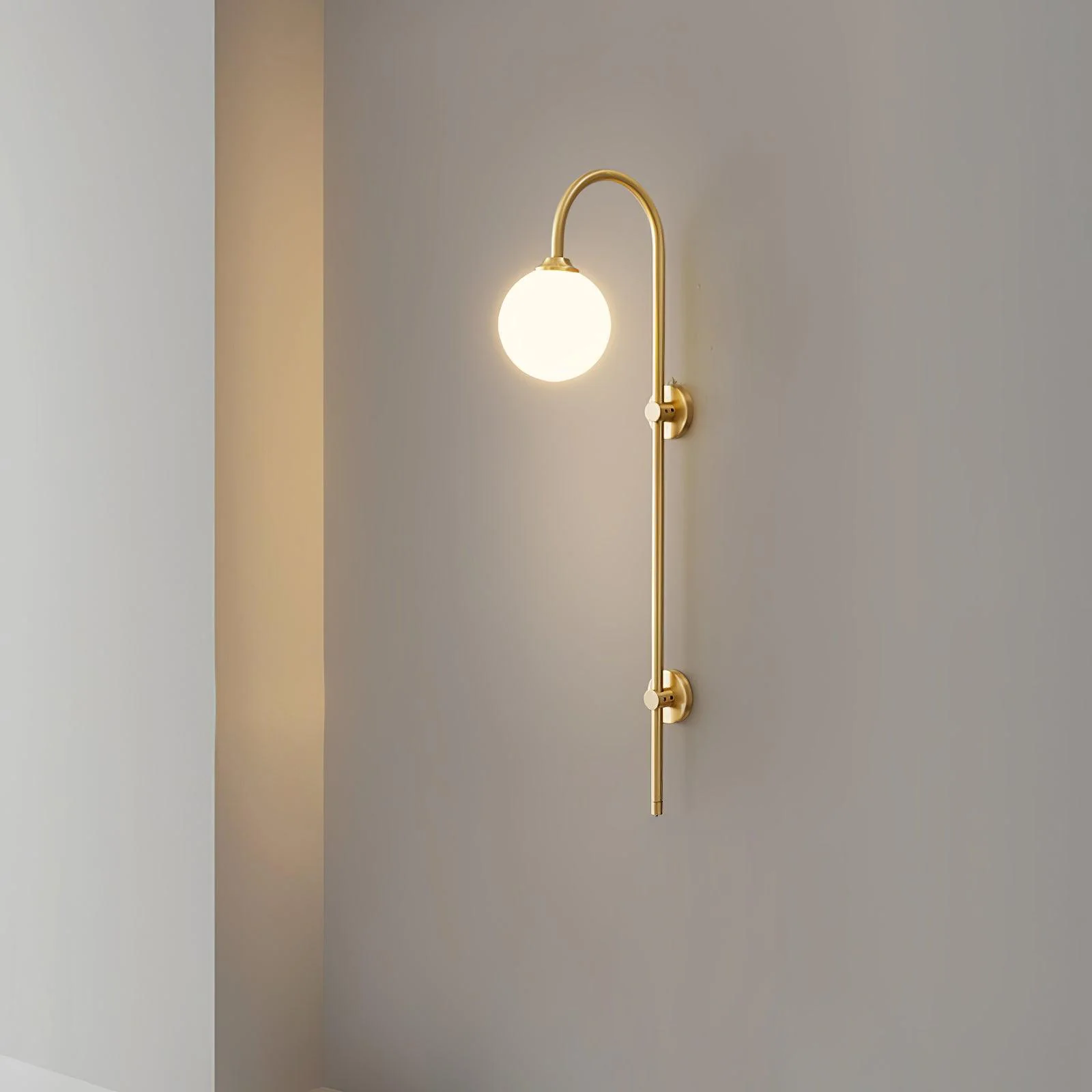 Globe Brass Wall Sconce - Image 17