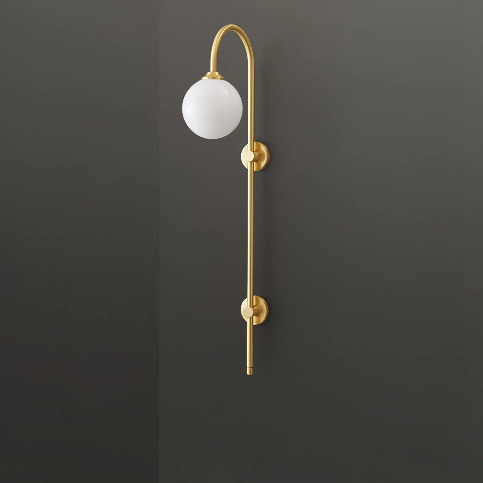 Globe Brass Wall Sconce - Image 7