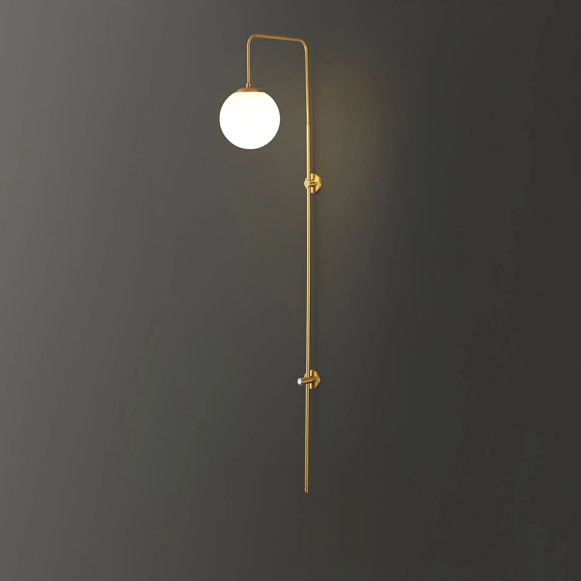 Globe Brass Wall Sconce - Image 9
