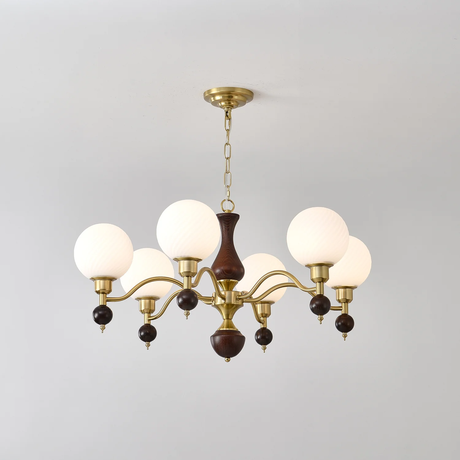 Globe Orb Wood Chandelier - Image 11