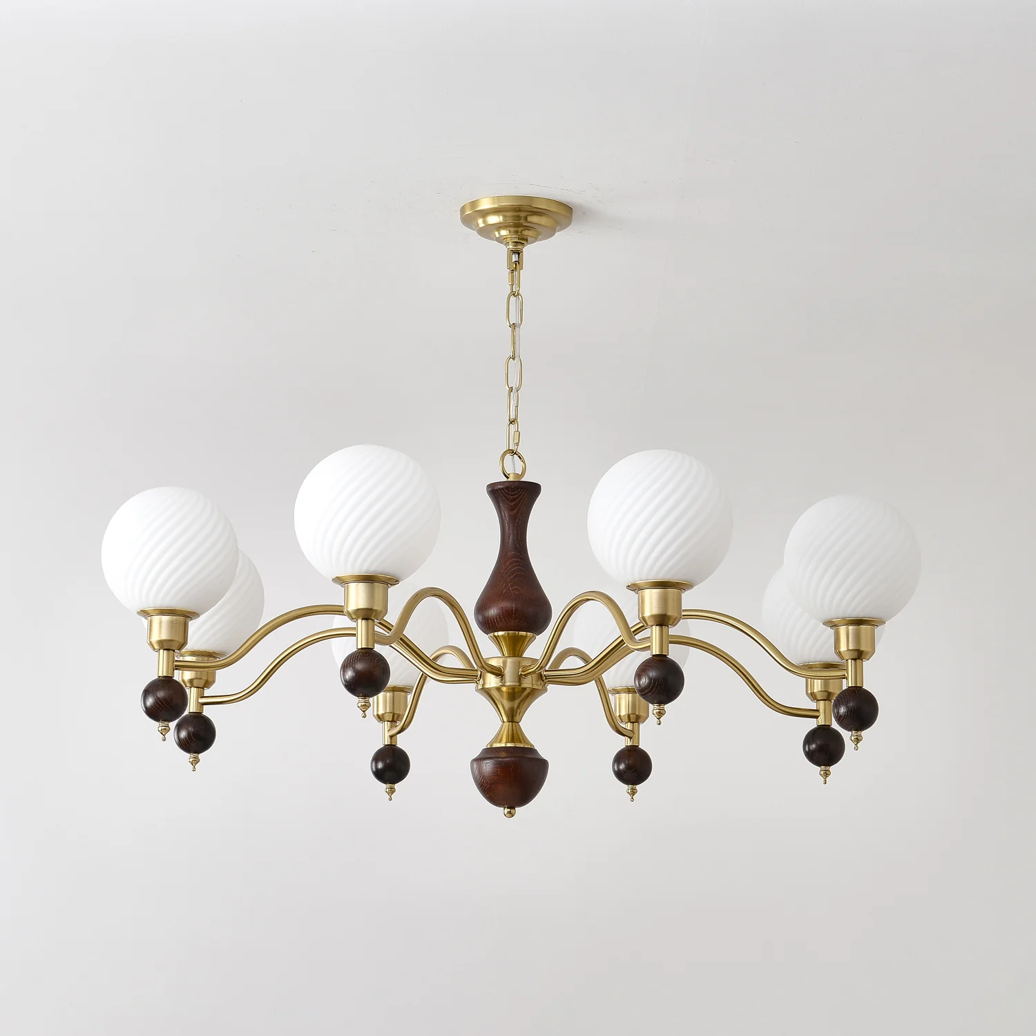 Globe Orb Wood Chandelier - Image 12