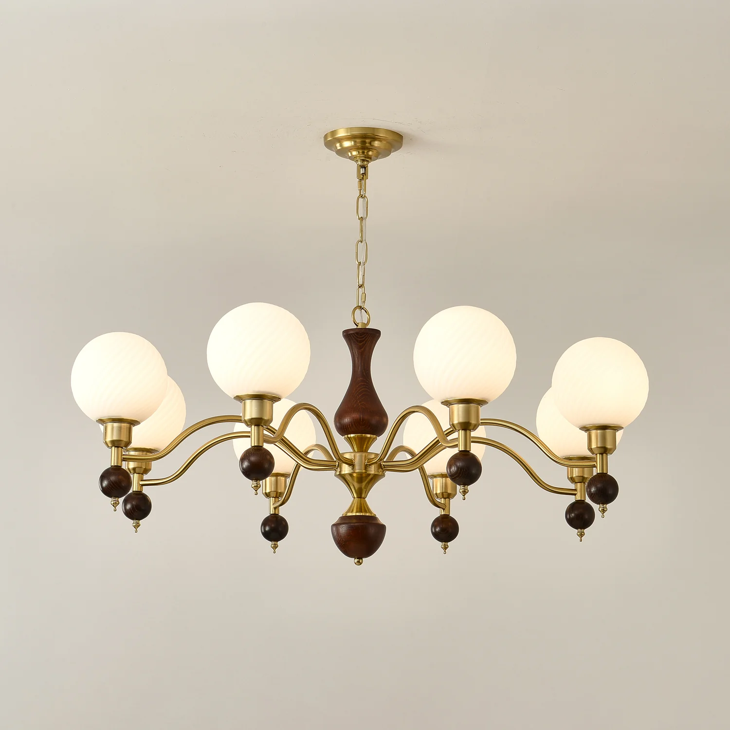 Globe Orb Wood Chandelier - Image 16