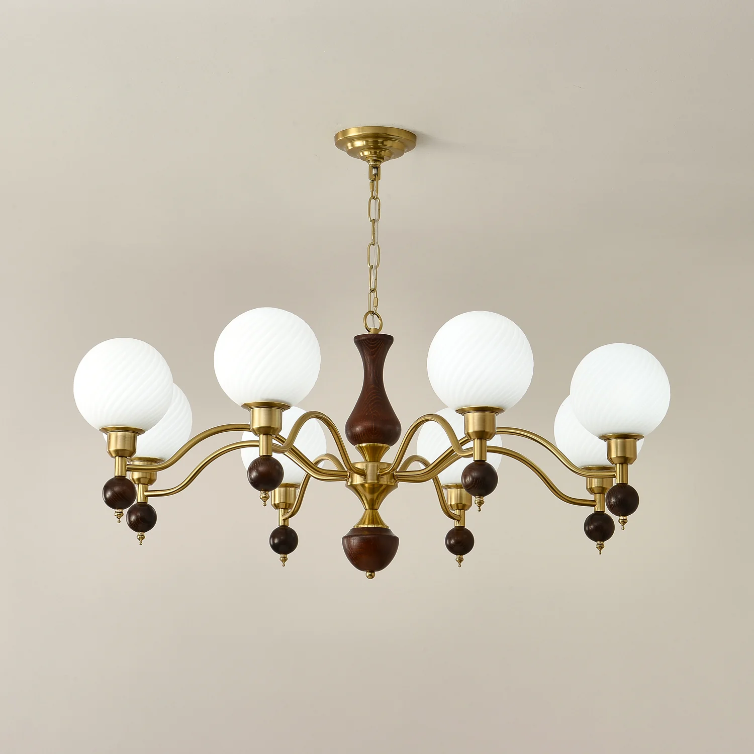 Globe Orb Wood Chandelier - Image 24