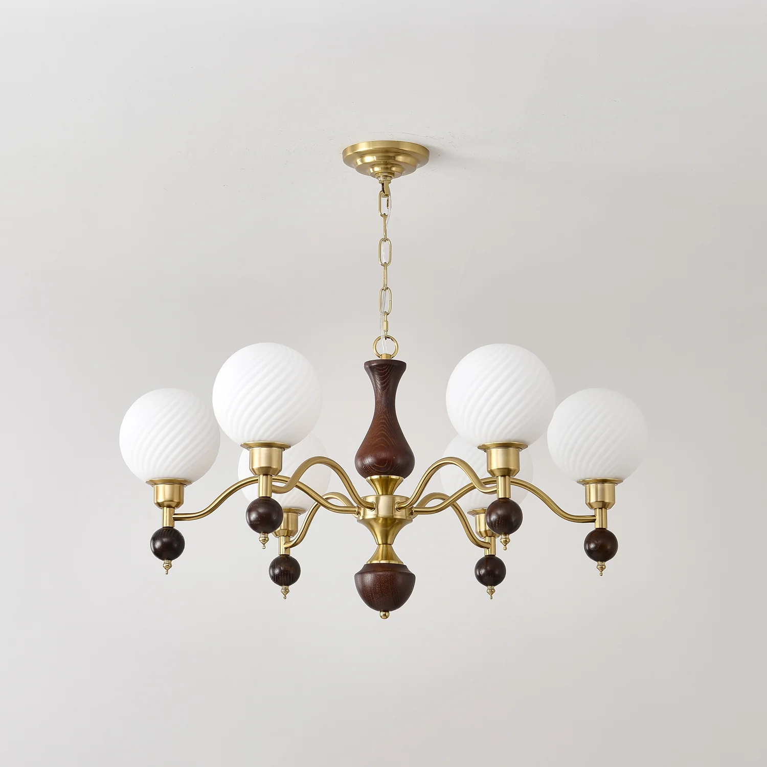 Globe Orb Wood Chandelier - Image 25