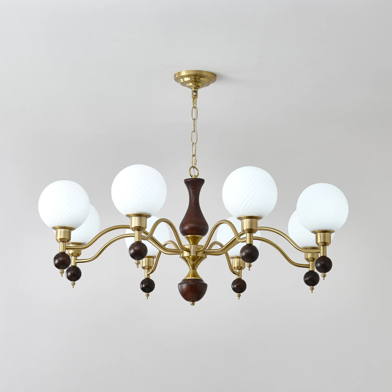 Globe Orb Wood Chandelier - Image 28