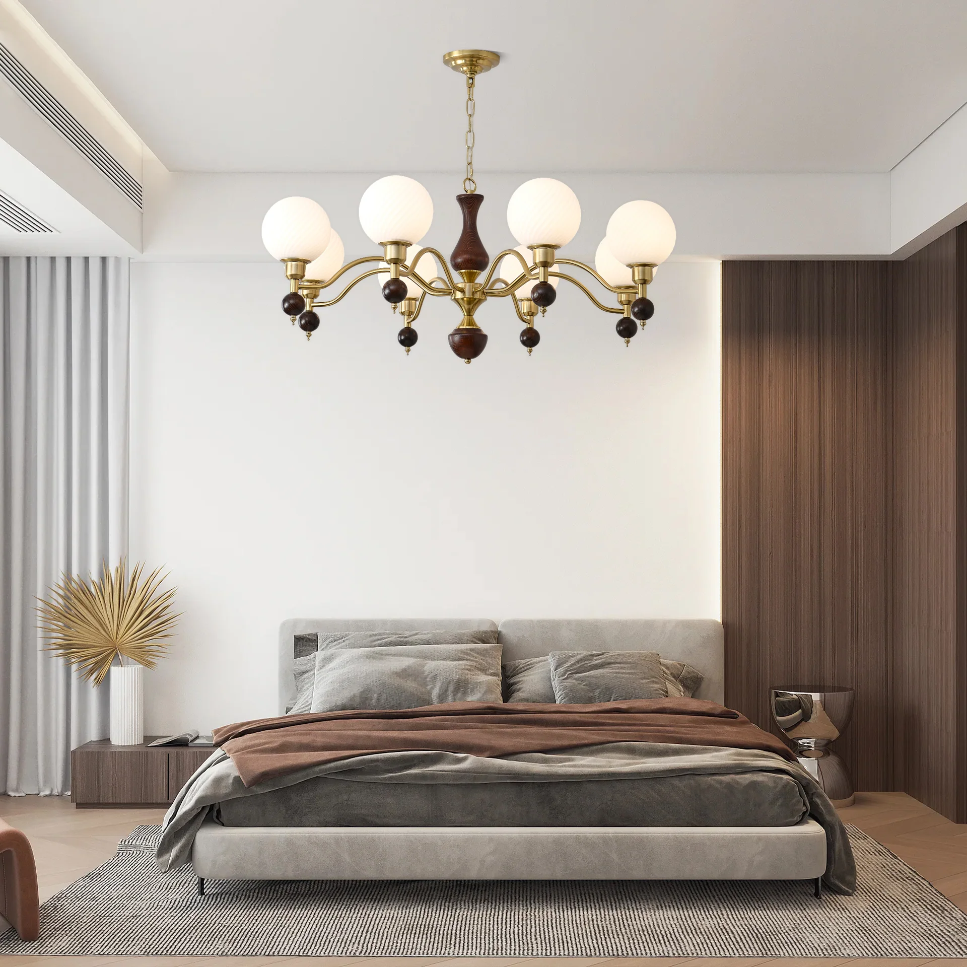 Globe Orb Wood Chandelier - Image 3