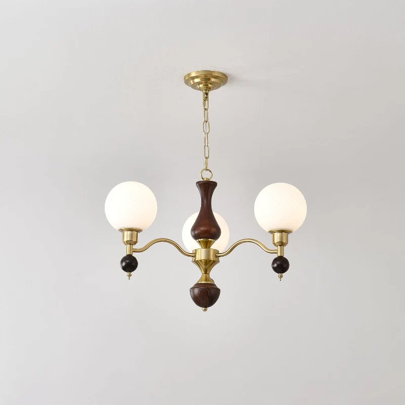 Globe Orb Wood Chandelier - Image 7