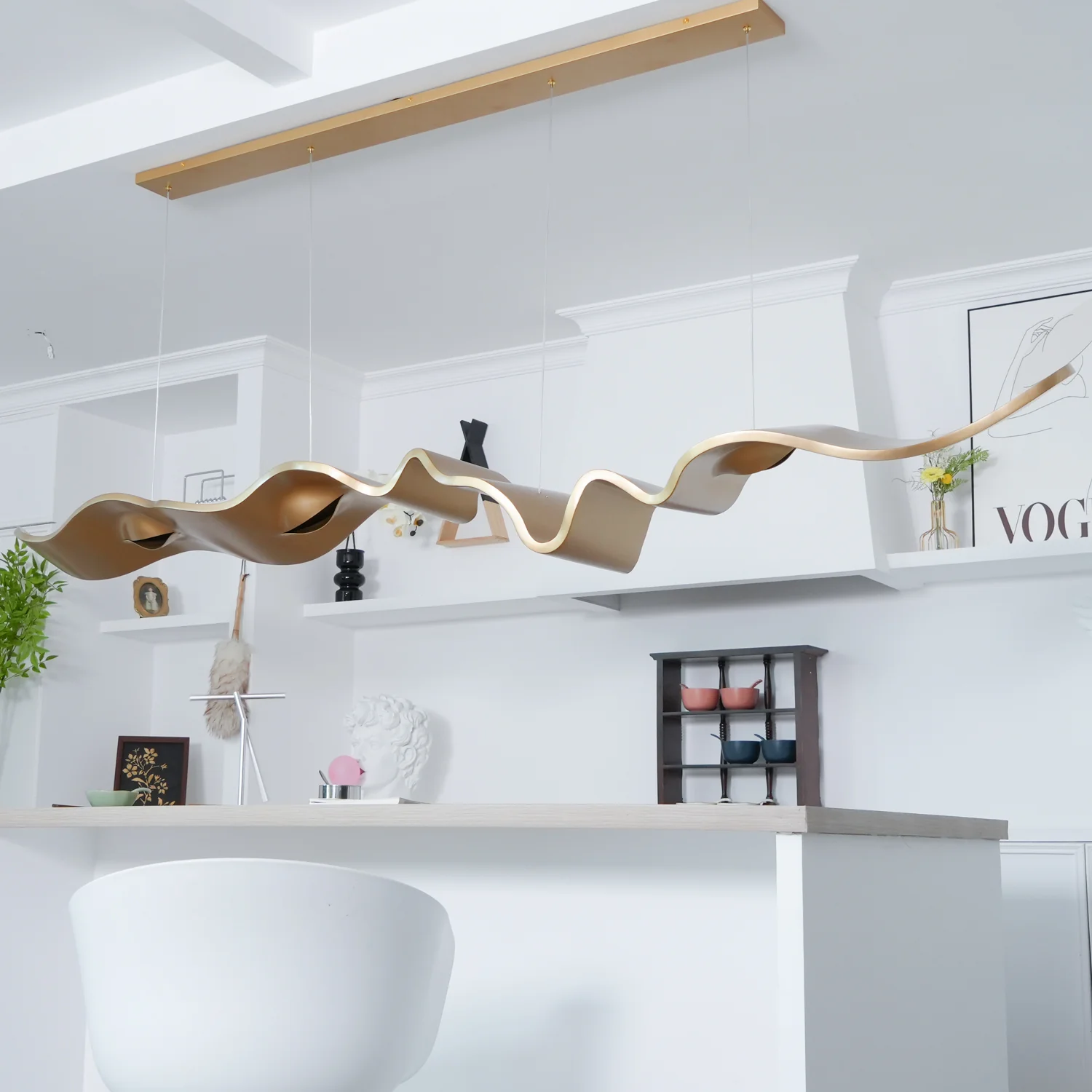 Gold Ribbon Chandelier - Image 32