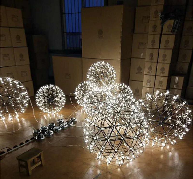 Silver Spark Ball Pendant Light - Image 32