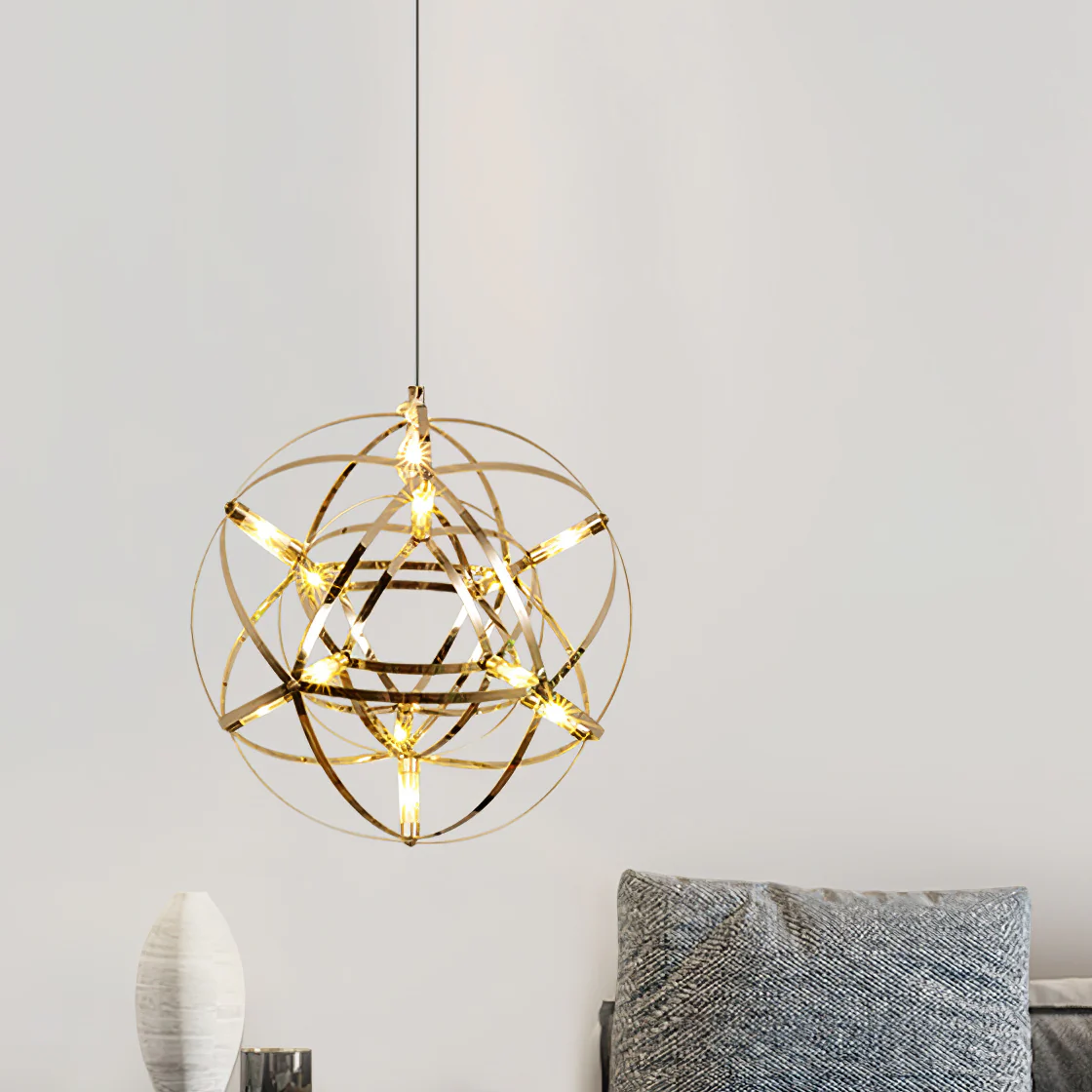 Silver Spark Ball Pendant Light - Image 80