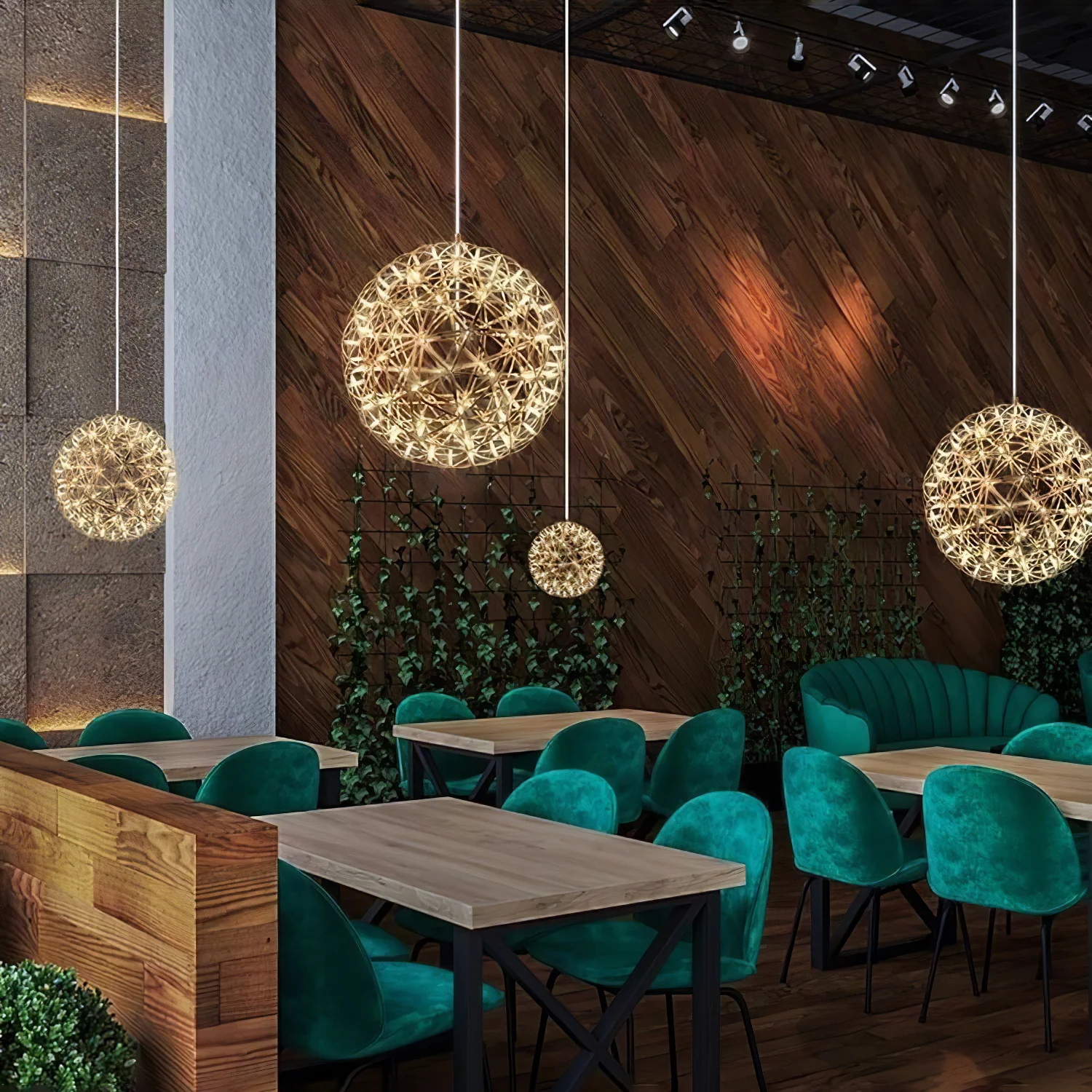 Silver Spark Ball Pendant Light - Image 83