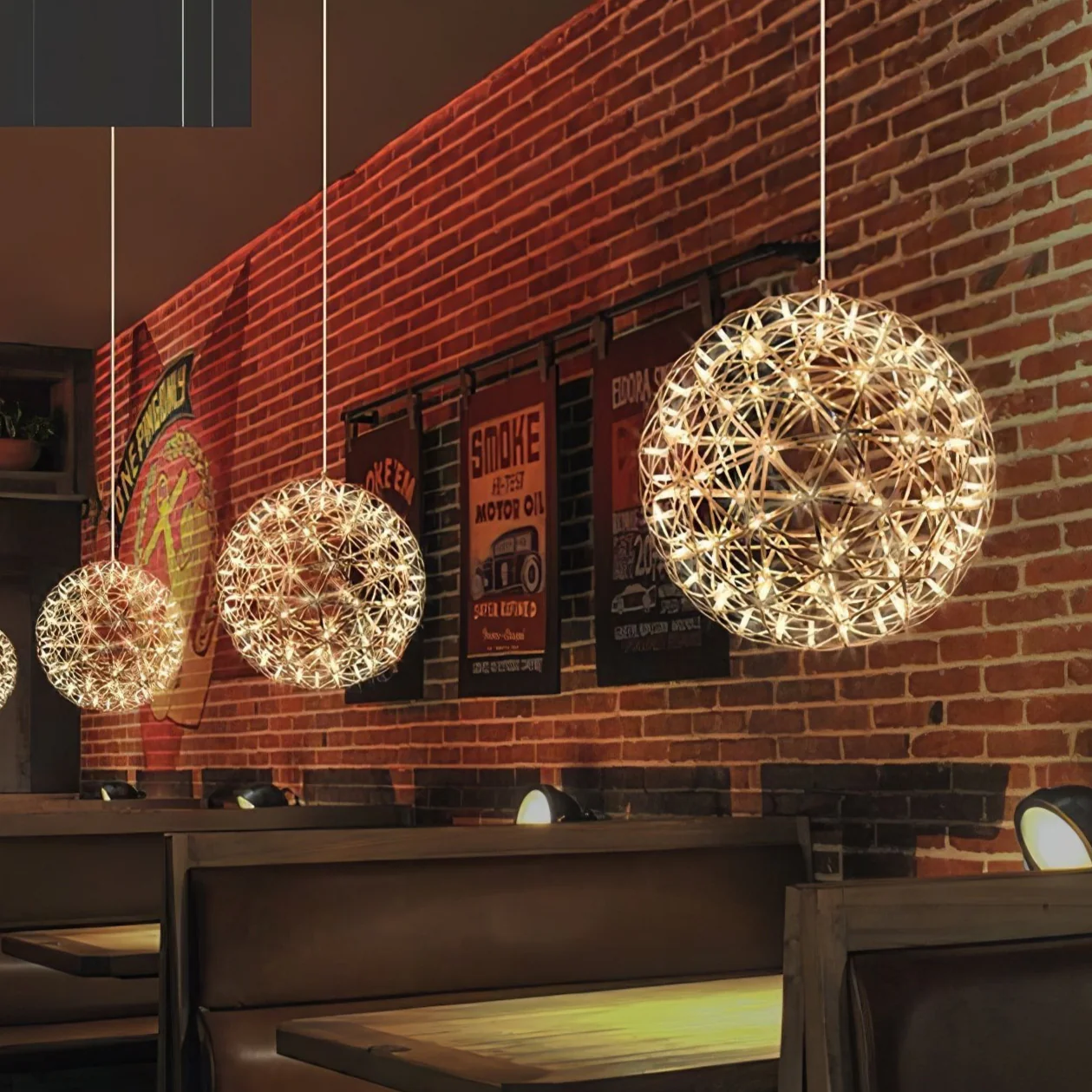 Gold Spark Ball Pendant Light - Image 8