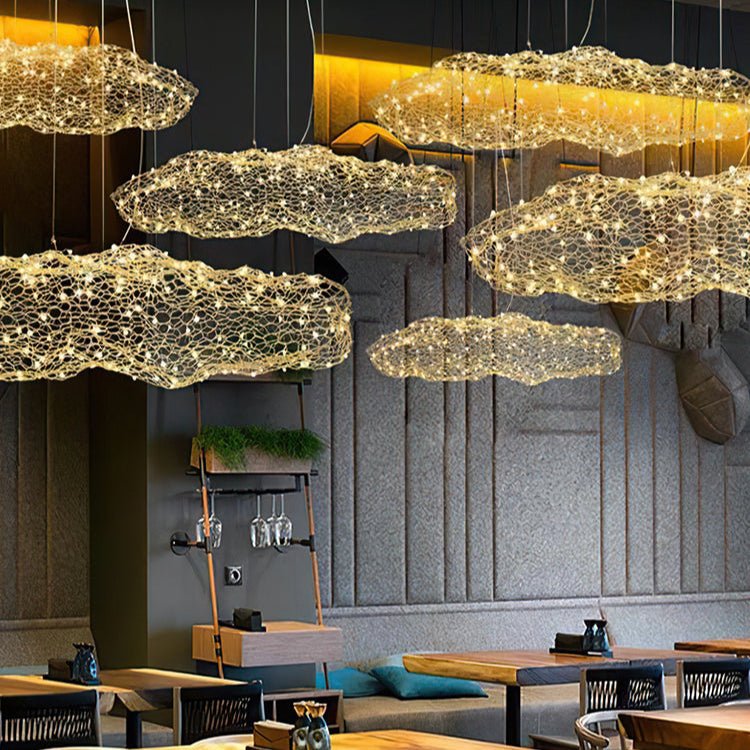 Golden Cloud Weave Pendant Light - Image 4
