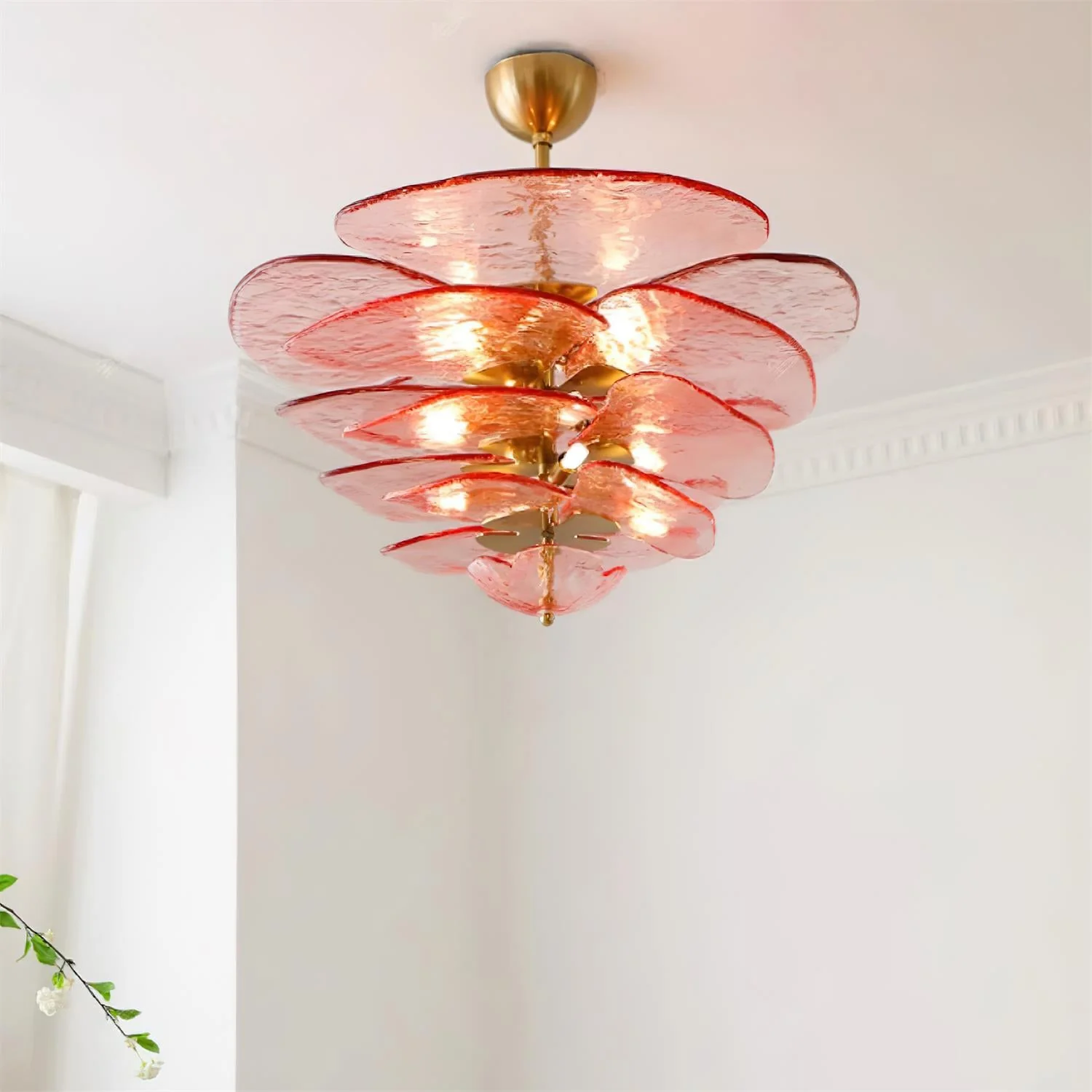 Petals Gold Murano Chandelier - Image 16