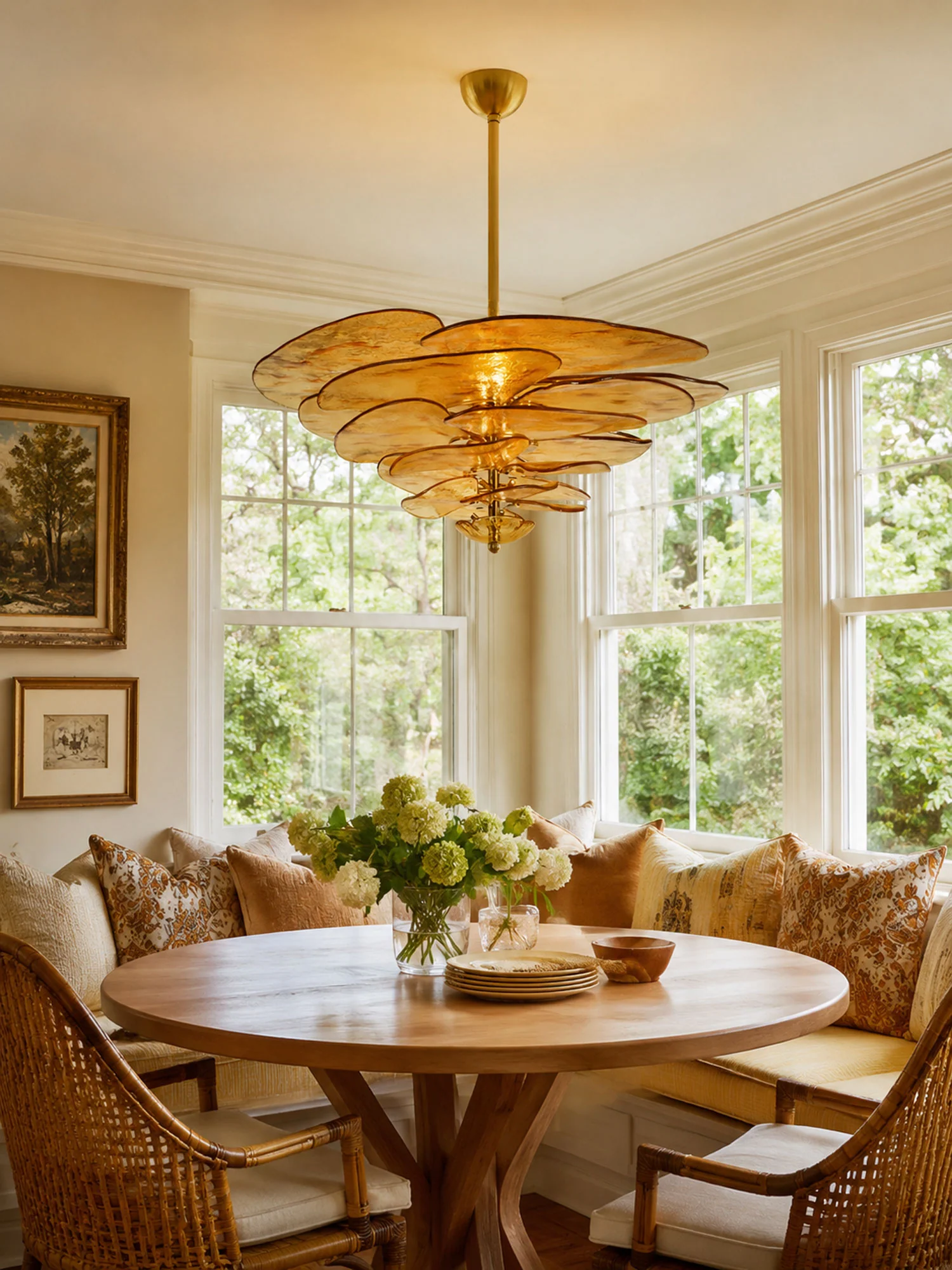 Petals Gold Murano Chandelier - Image 3