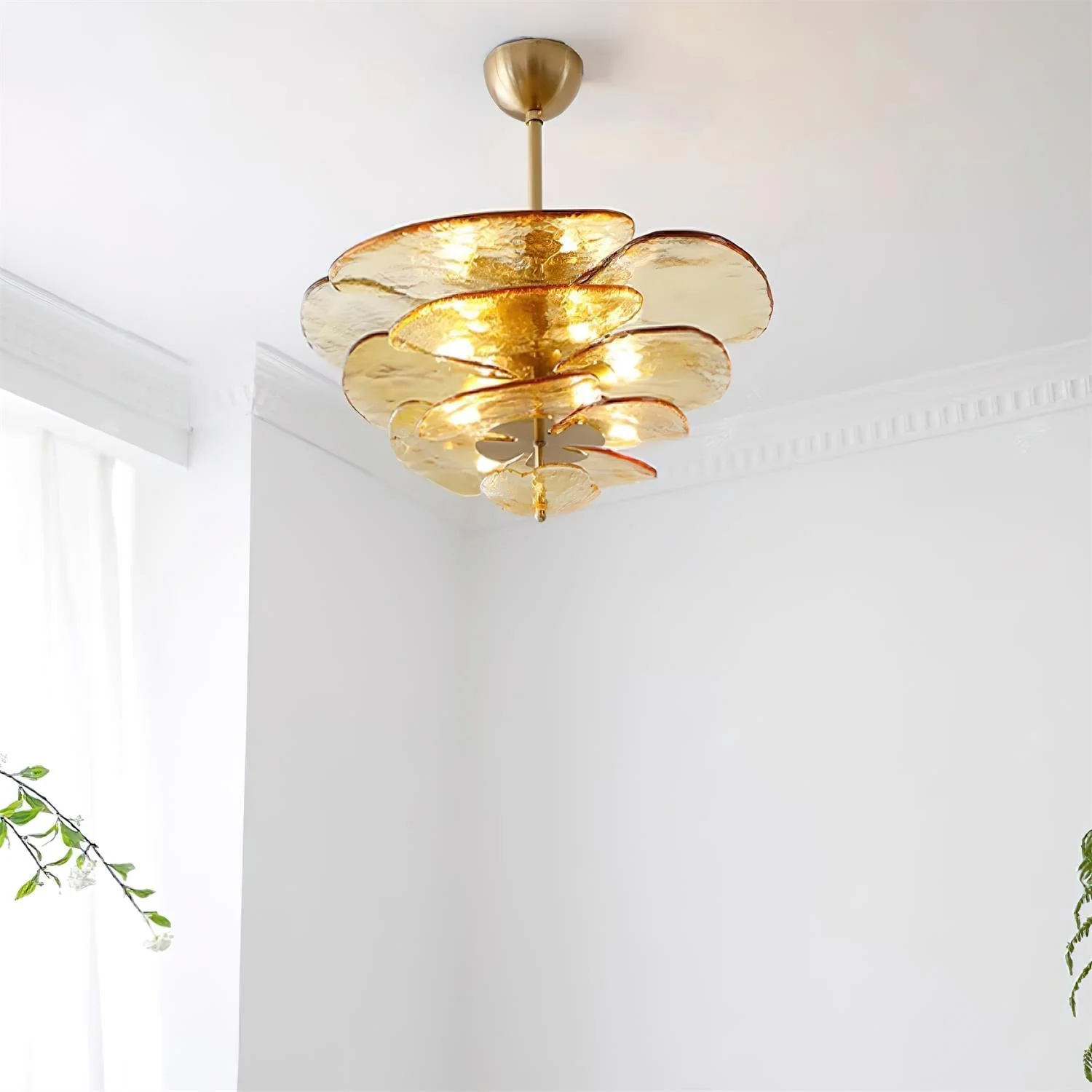 Petals Gold Murano Chandelier - Image 34