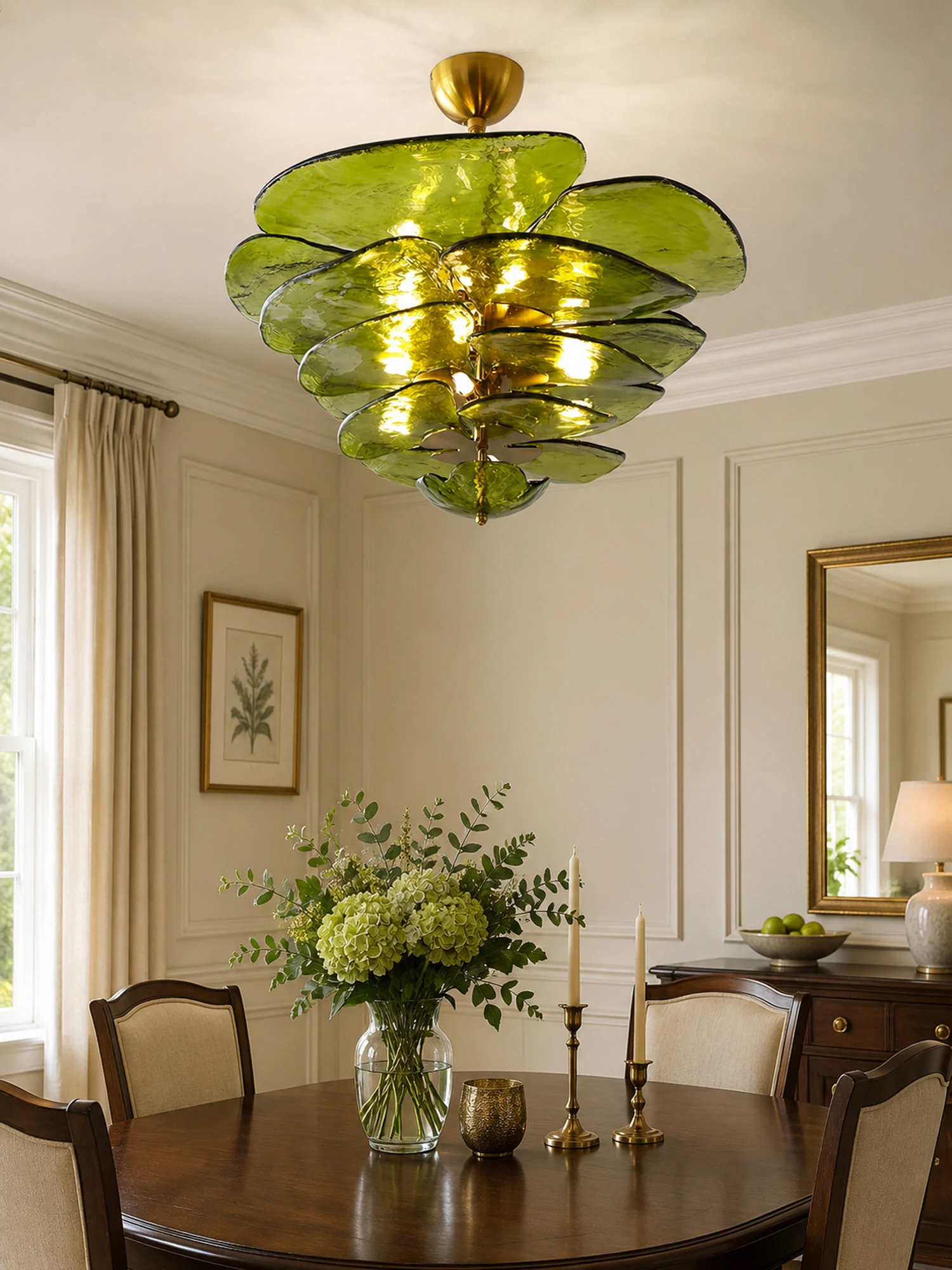 Petals Gold Murano Chandelier - Image 4
