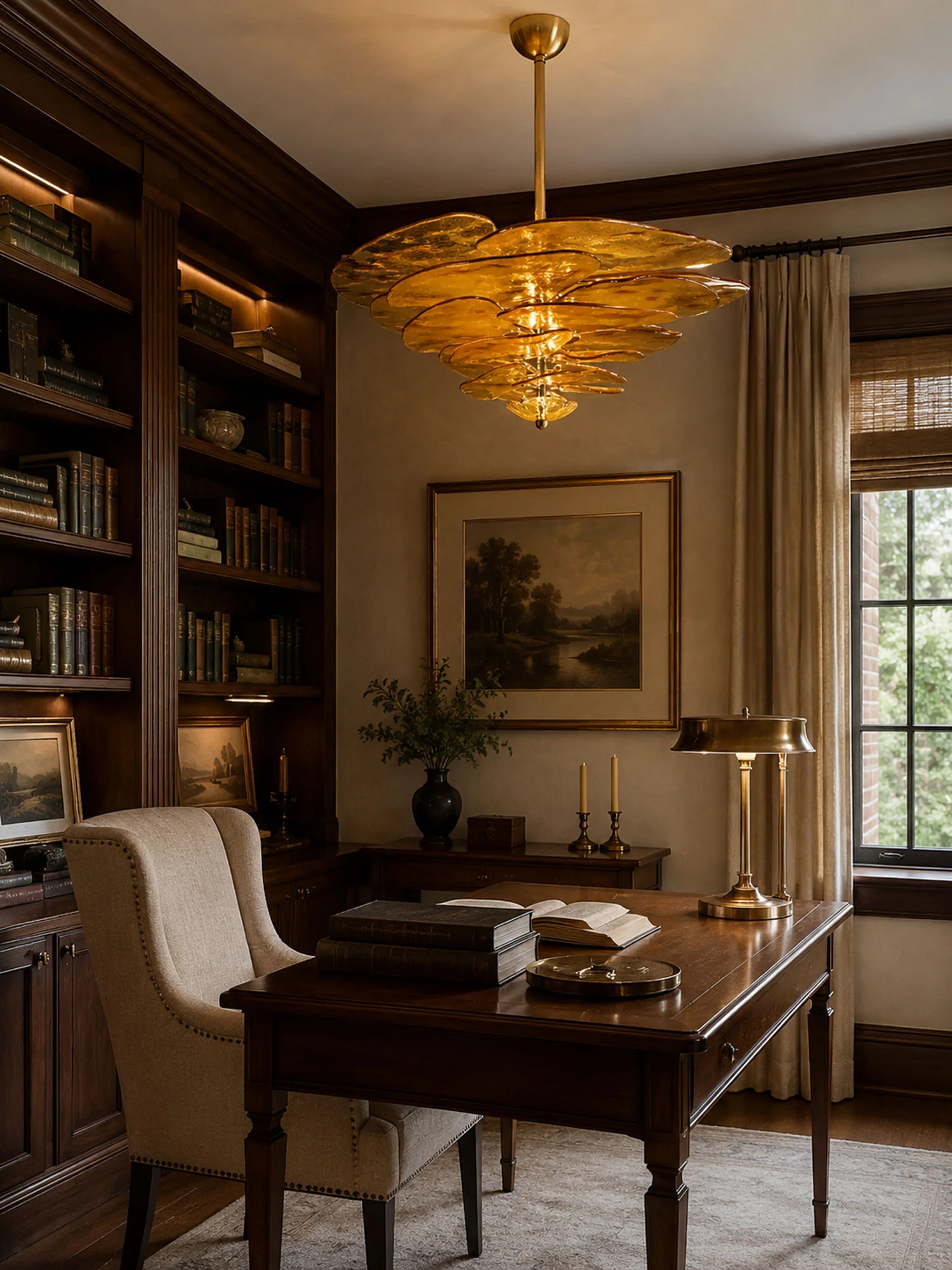 Petals Gold Murano Chandelier - Image 5