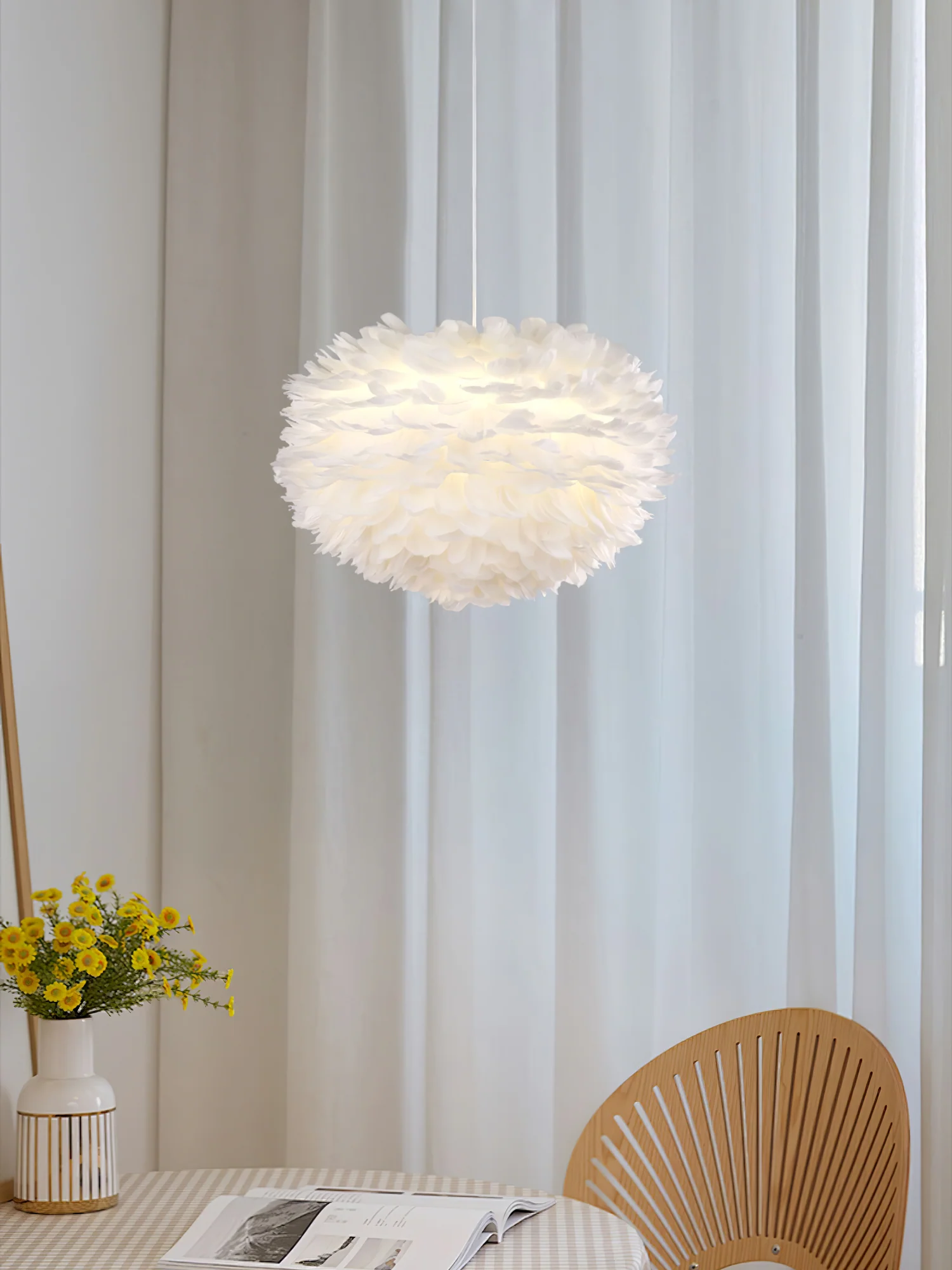 Goose Feathers Pendant Lamp - Image 6