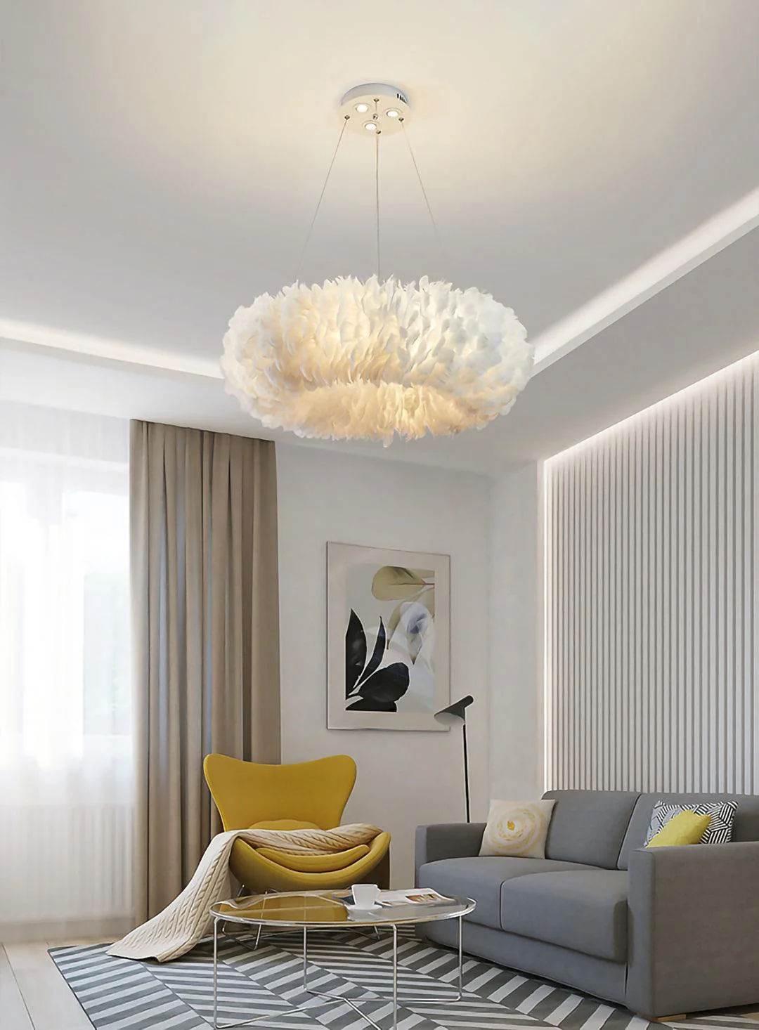 Goose Feathers Pendant Lamp - Image 9