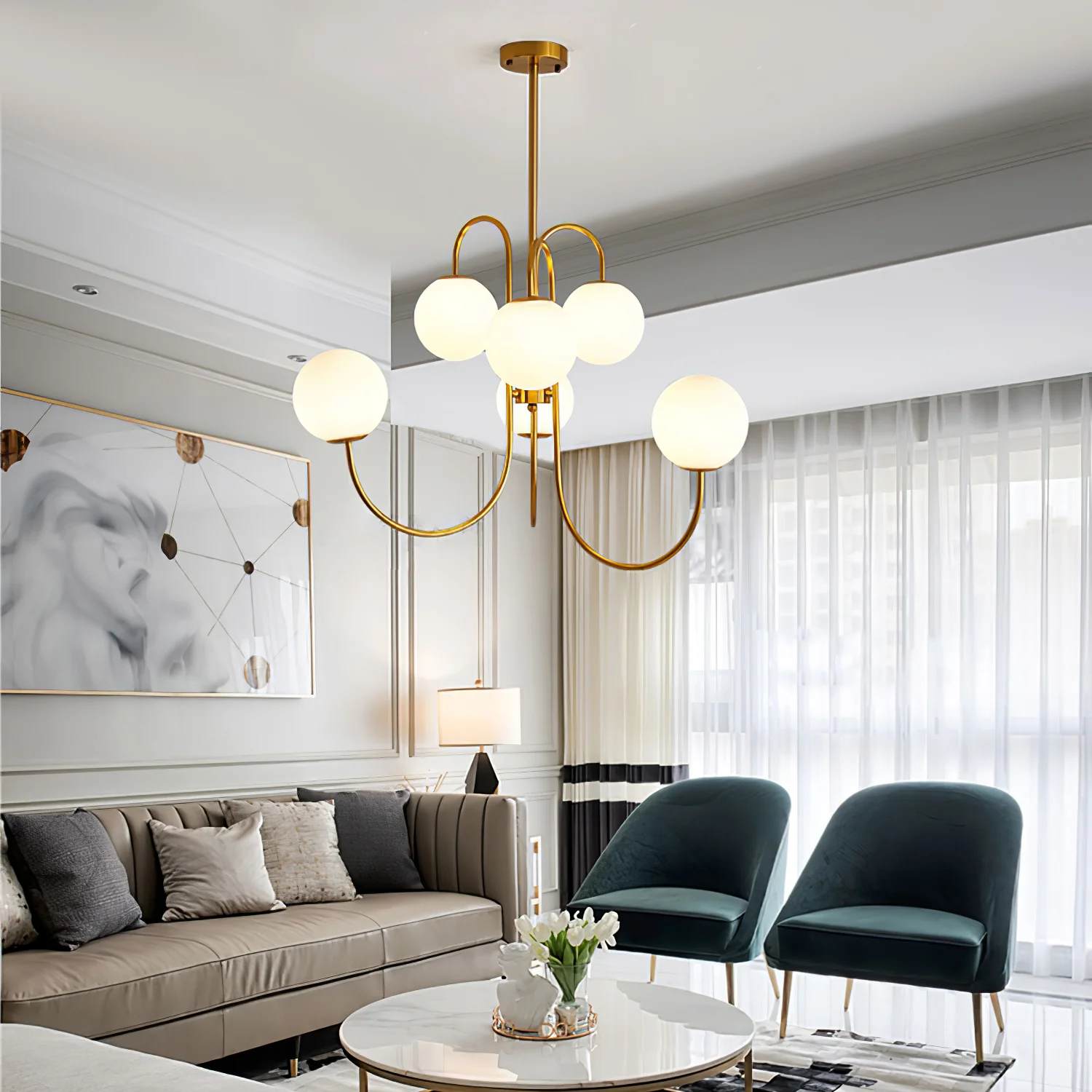 Gooseneck Chandelier - Image 12