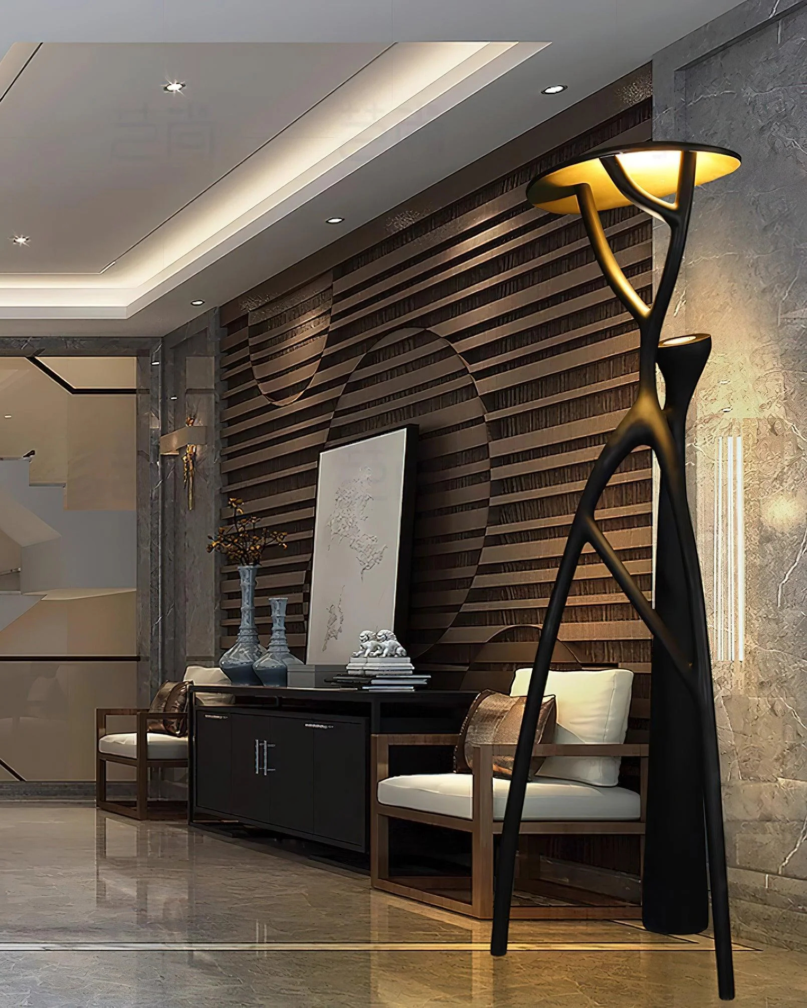 Gothic Tree Sculpture Floor Lamp - Image 36