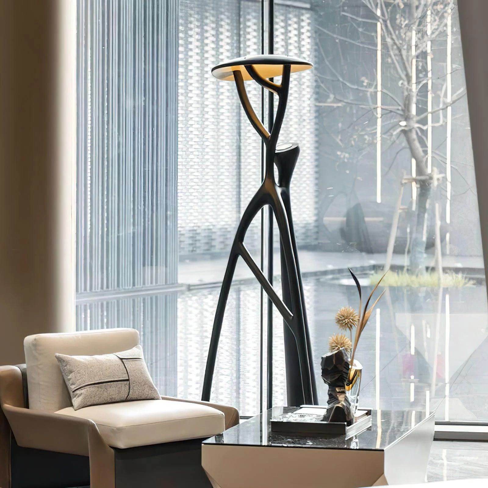 Gothic Tree Sculpture Floor Lamp - Image 8