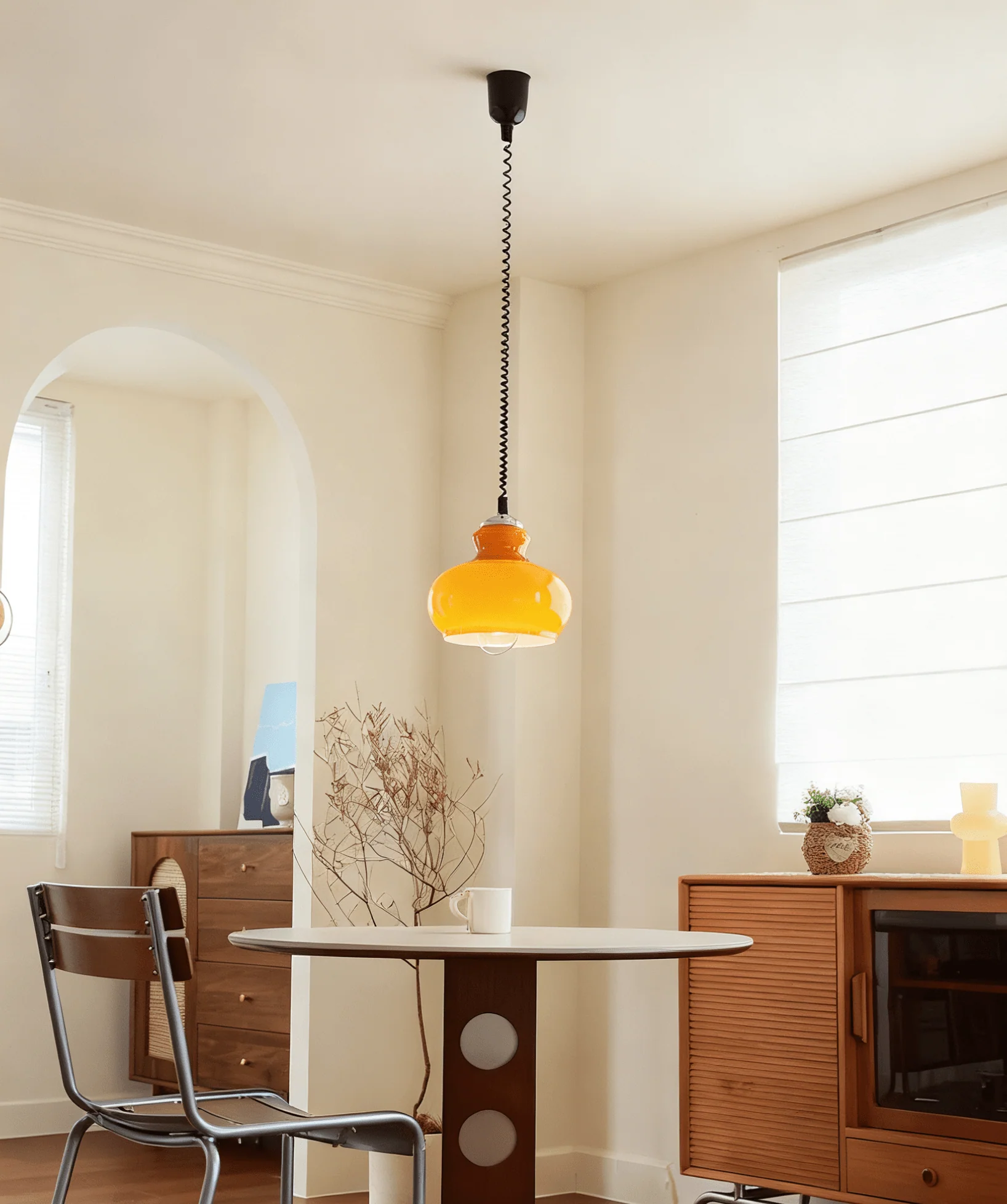 Gradient Glass Coil Pendant Light - Image 10
