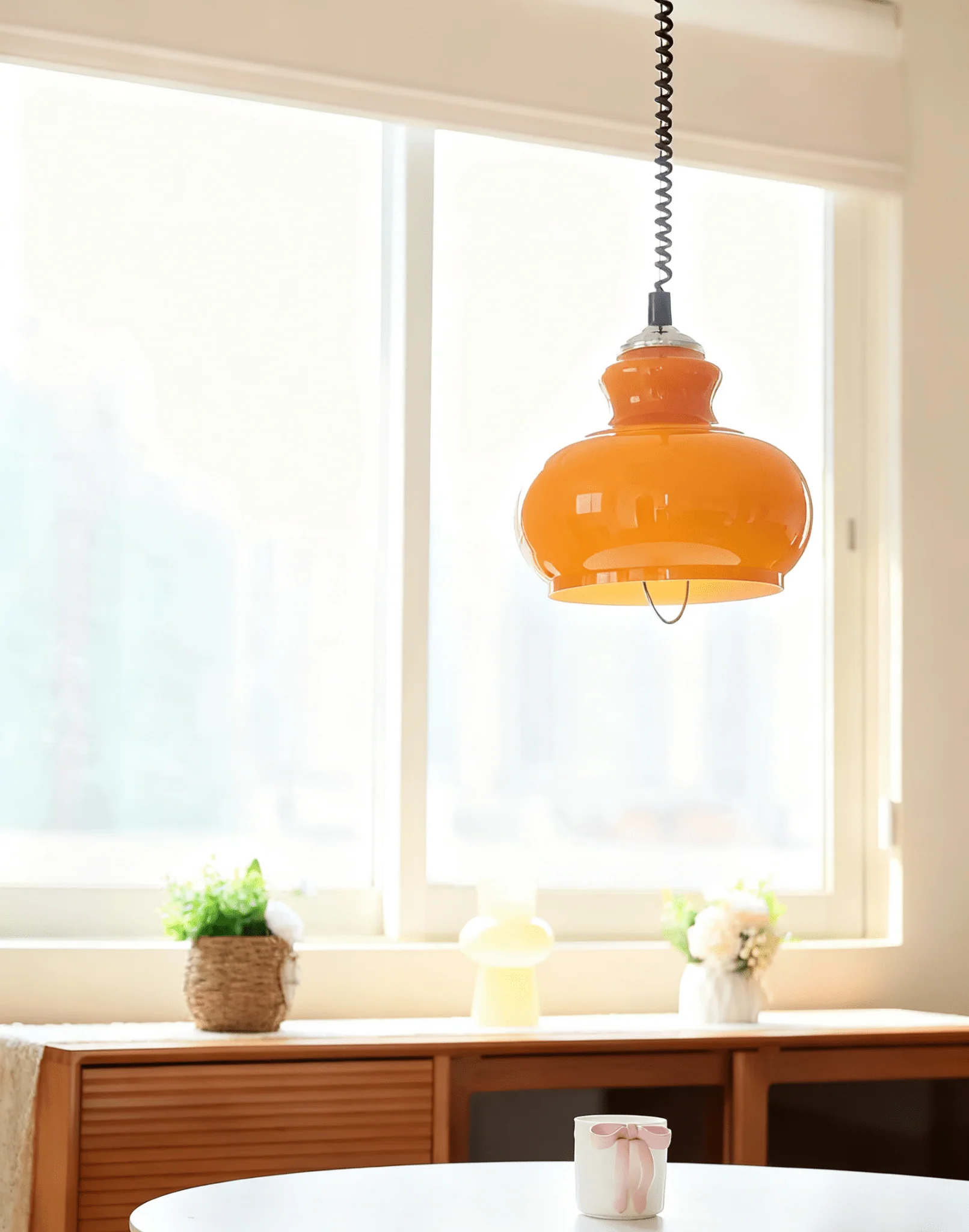 Gradient Glass Coil Pendant Light - Image 3