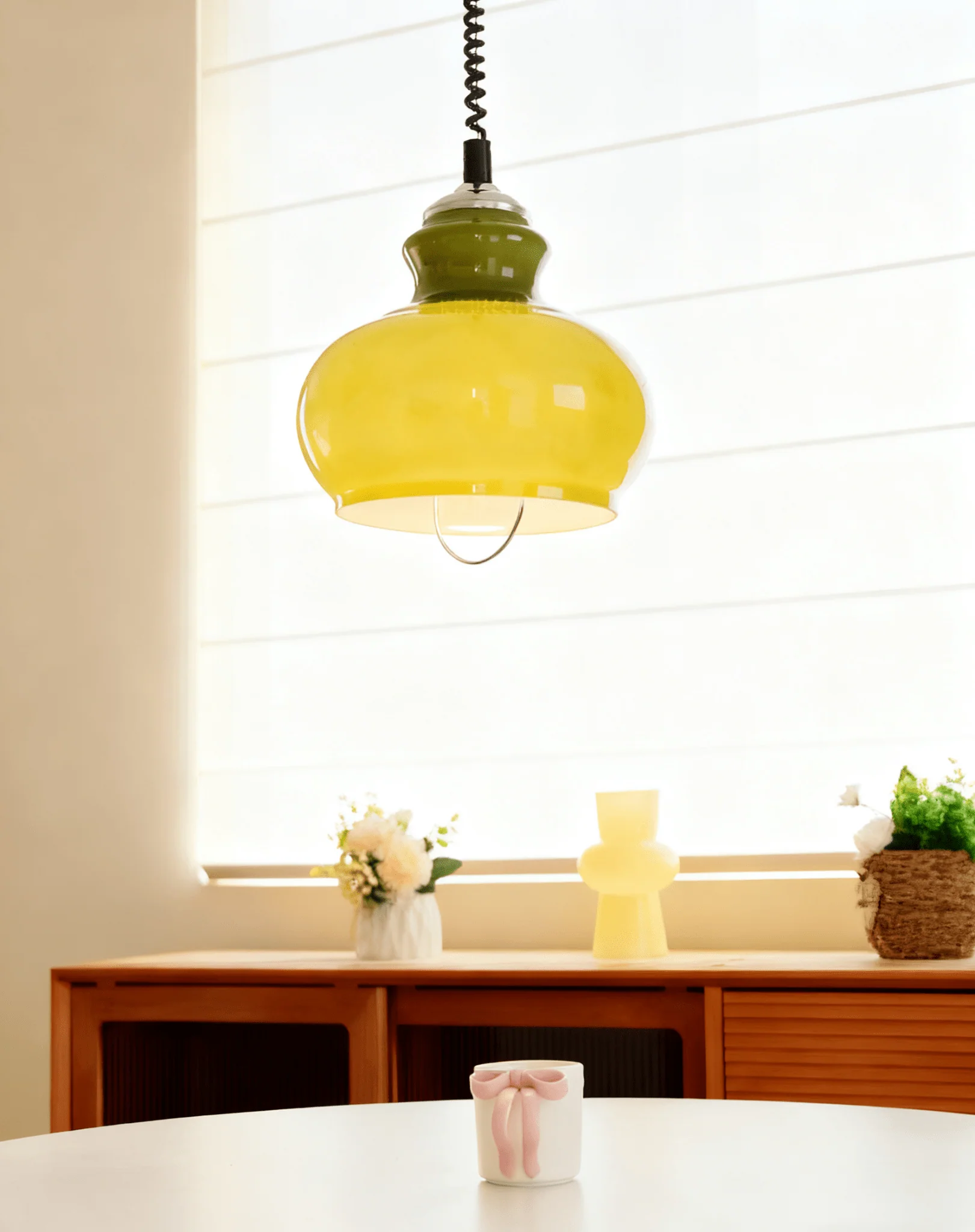 Gradient Glass Coil Pendant Light - Image 4