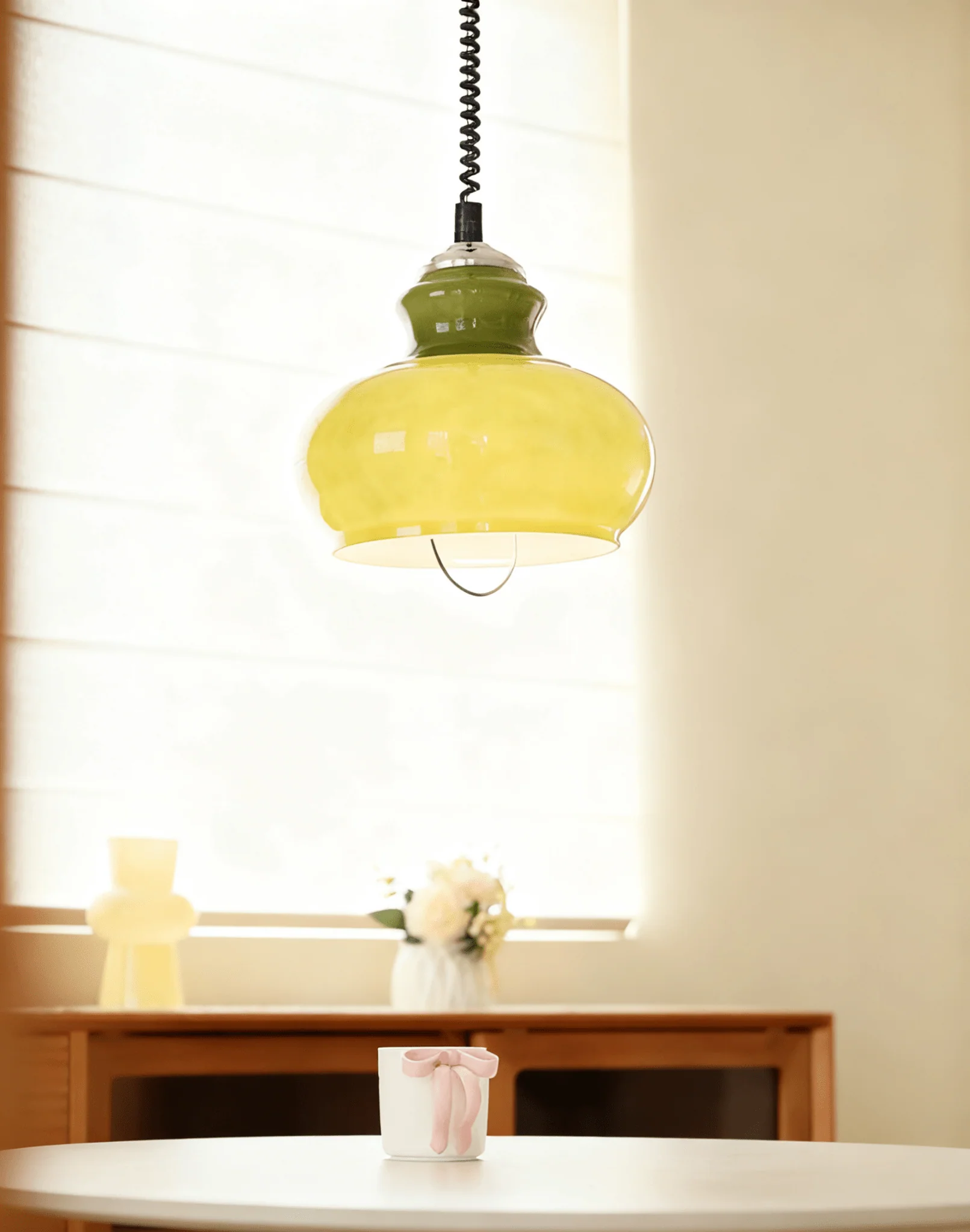 Gradient Glass Coil Pendant Light - Image 7