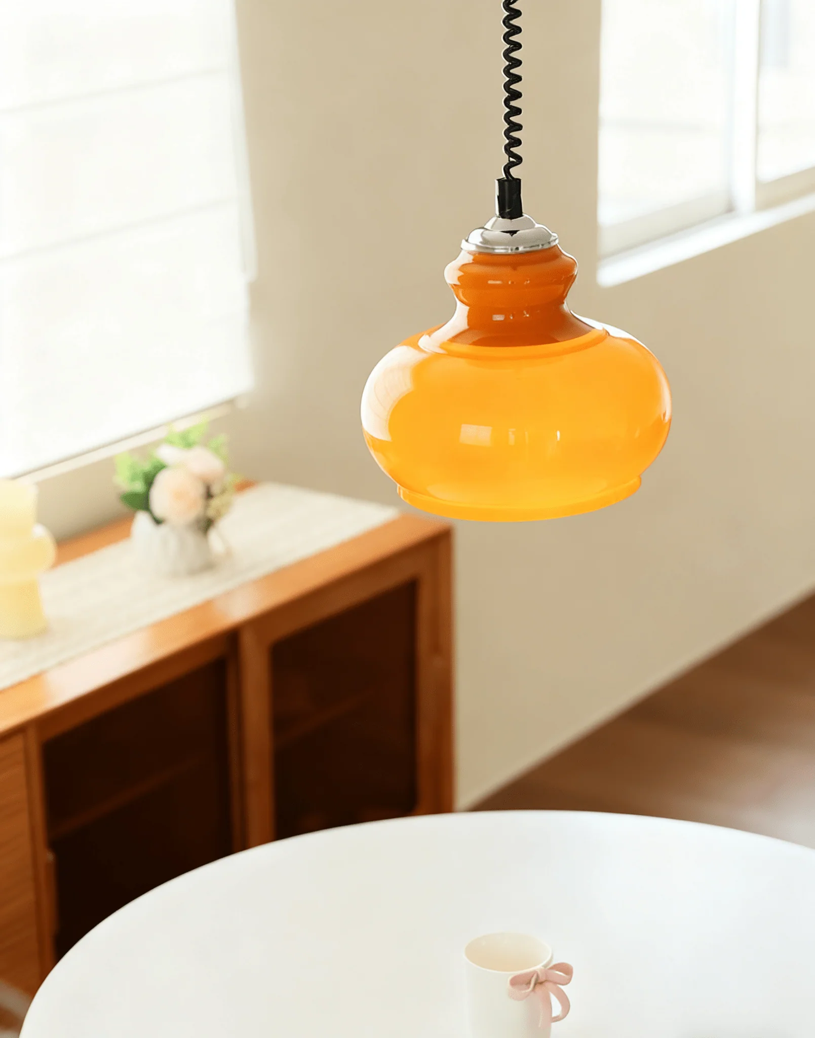 Gradient Glass Coil Pendant Light - Image 8