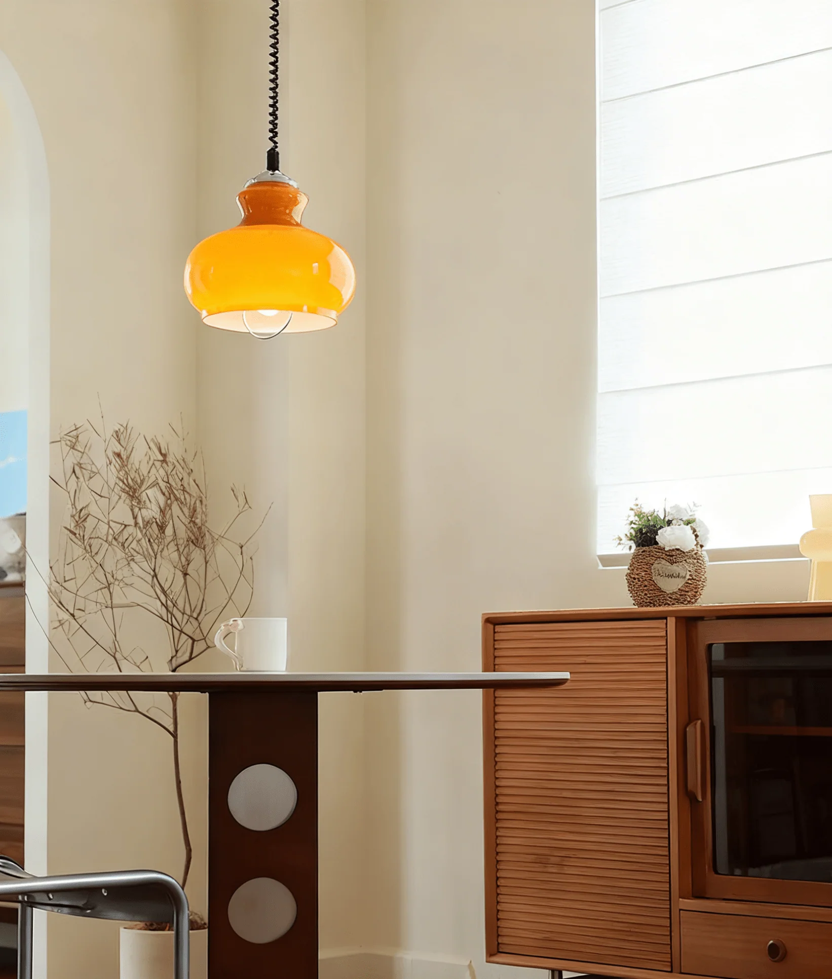 Gradient Glass Coil Pendant Light - Image 9