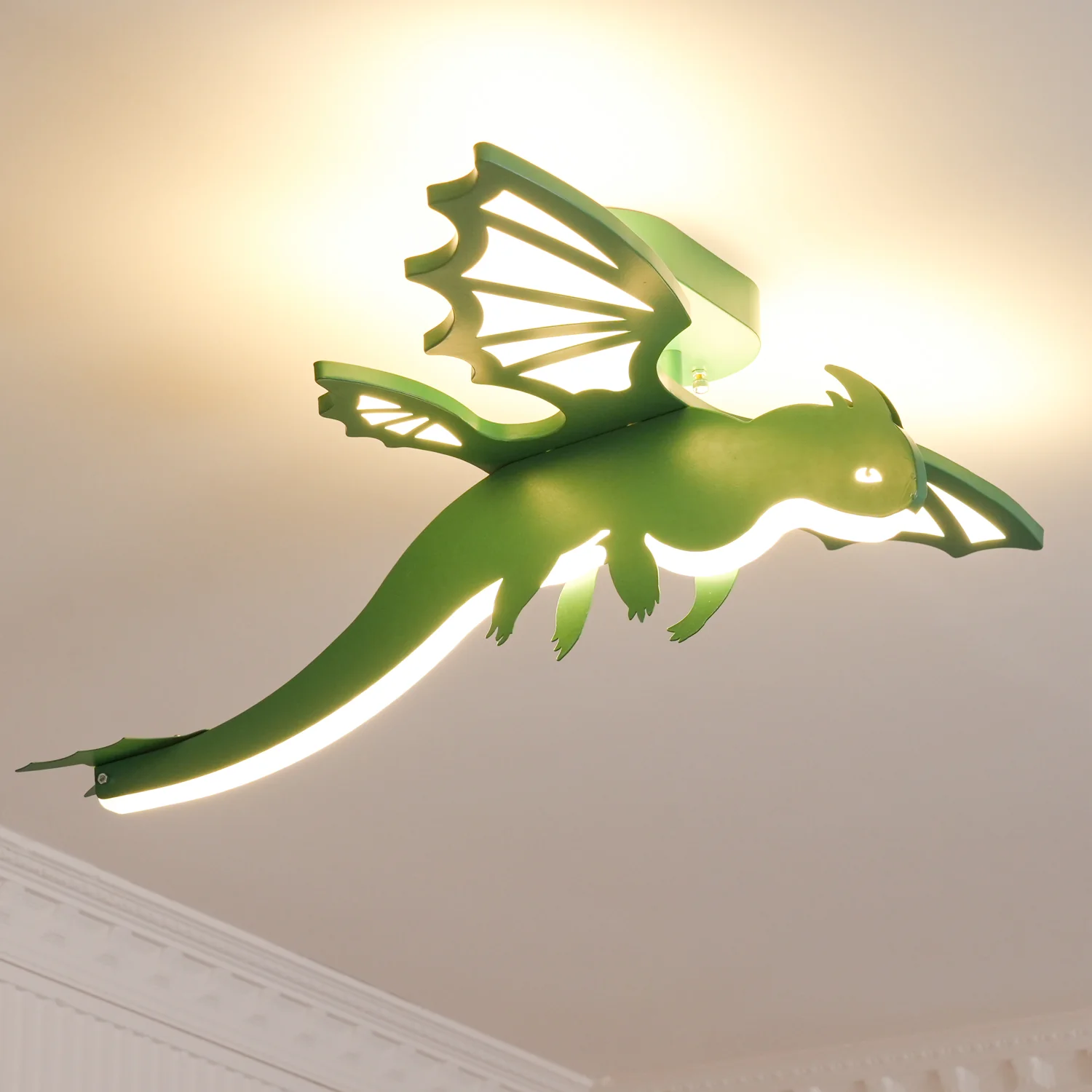 Green Dinosaur Ceiling Light - Image 6