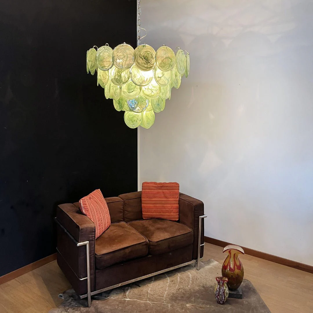 Green Murano Disc Chandelier - Image 16