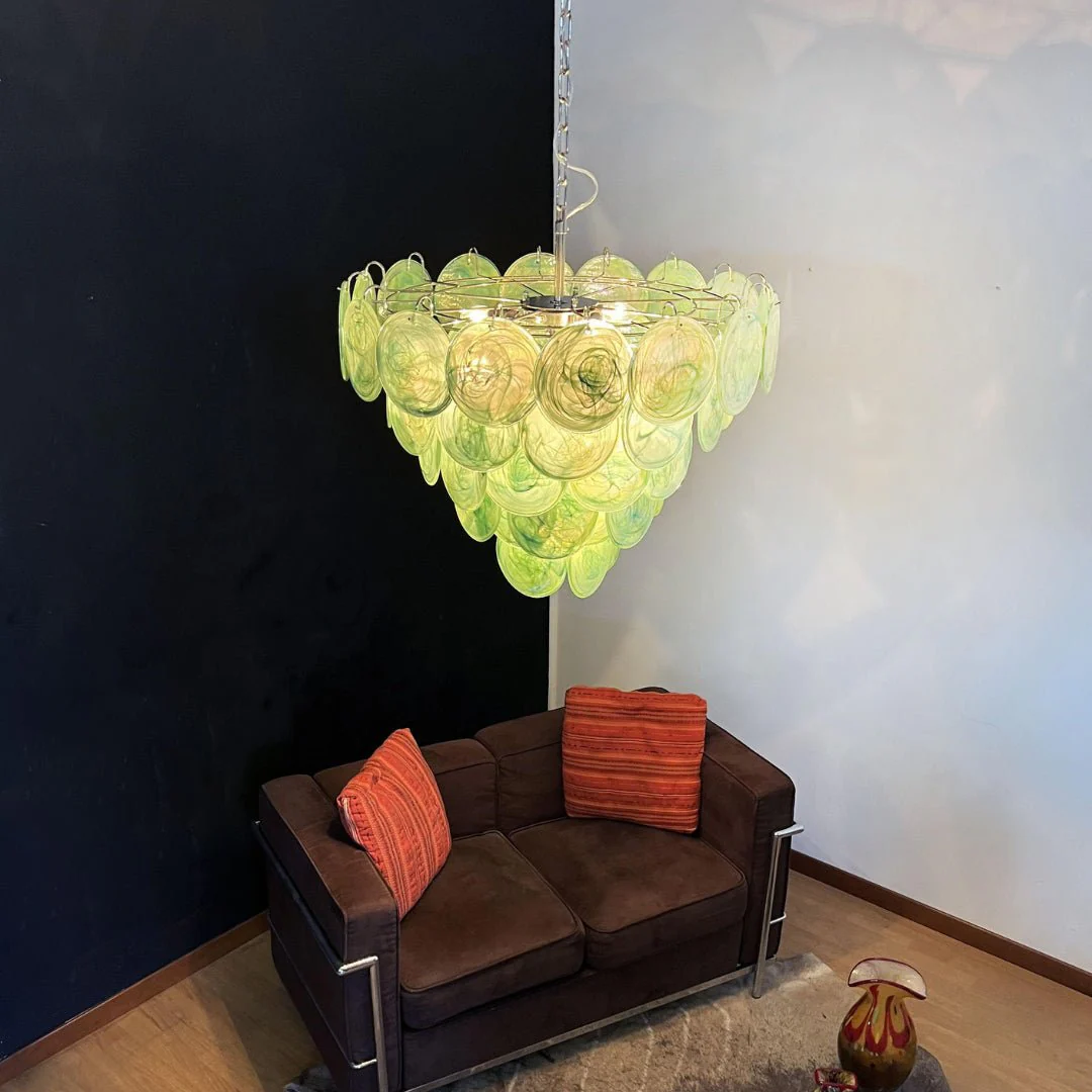 Green Murano Disc Chandelier - Image 17
