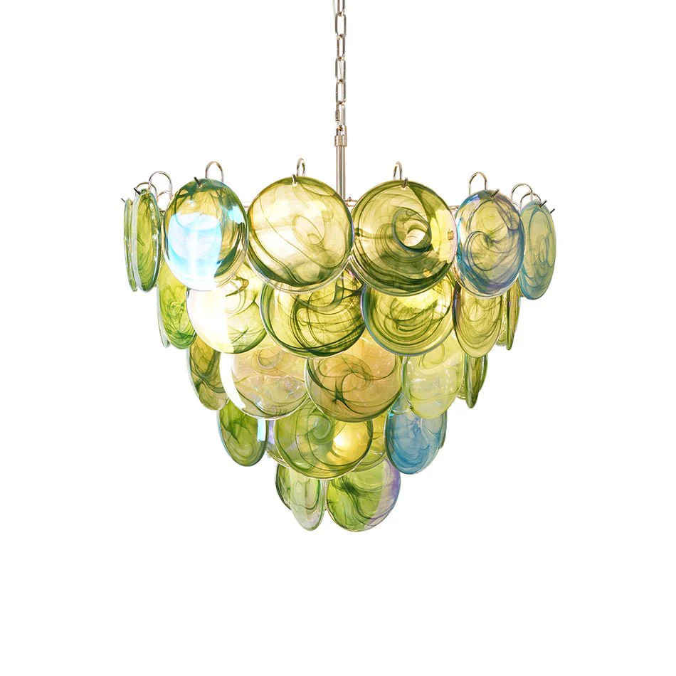 Green Murano Disc Chandelier - Image 23