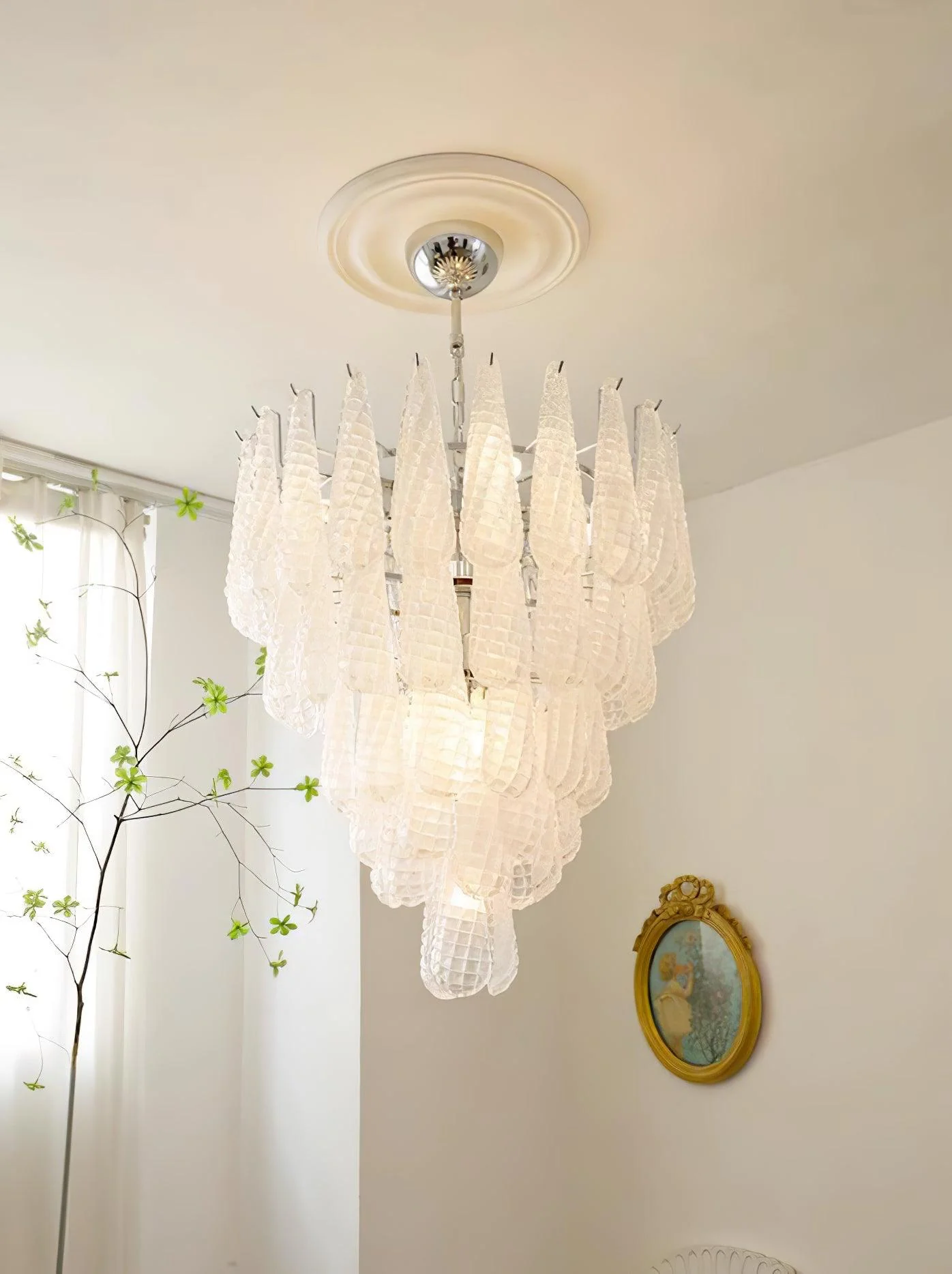 Grid Glass Waterfall Chandelier - Image 18