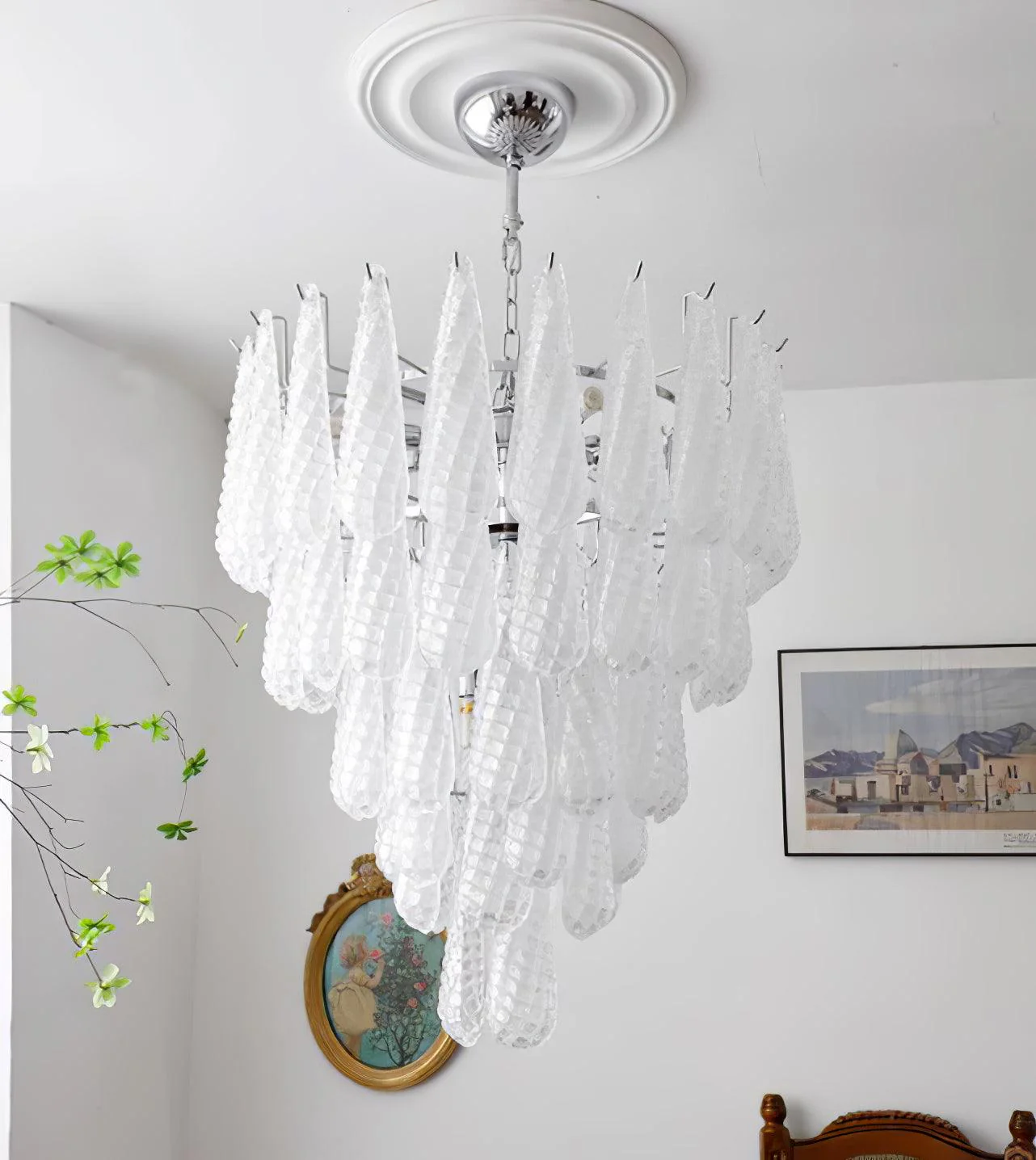 Grid Glass Waterfall Chandelier - Image 22