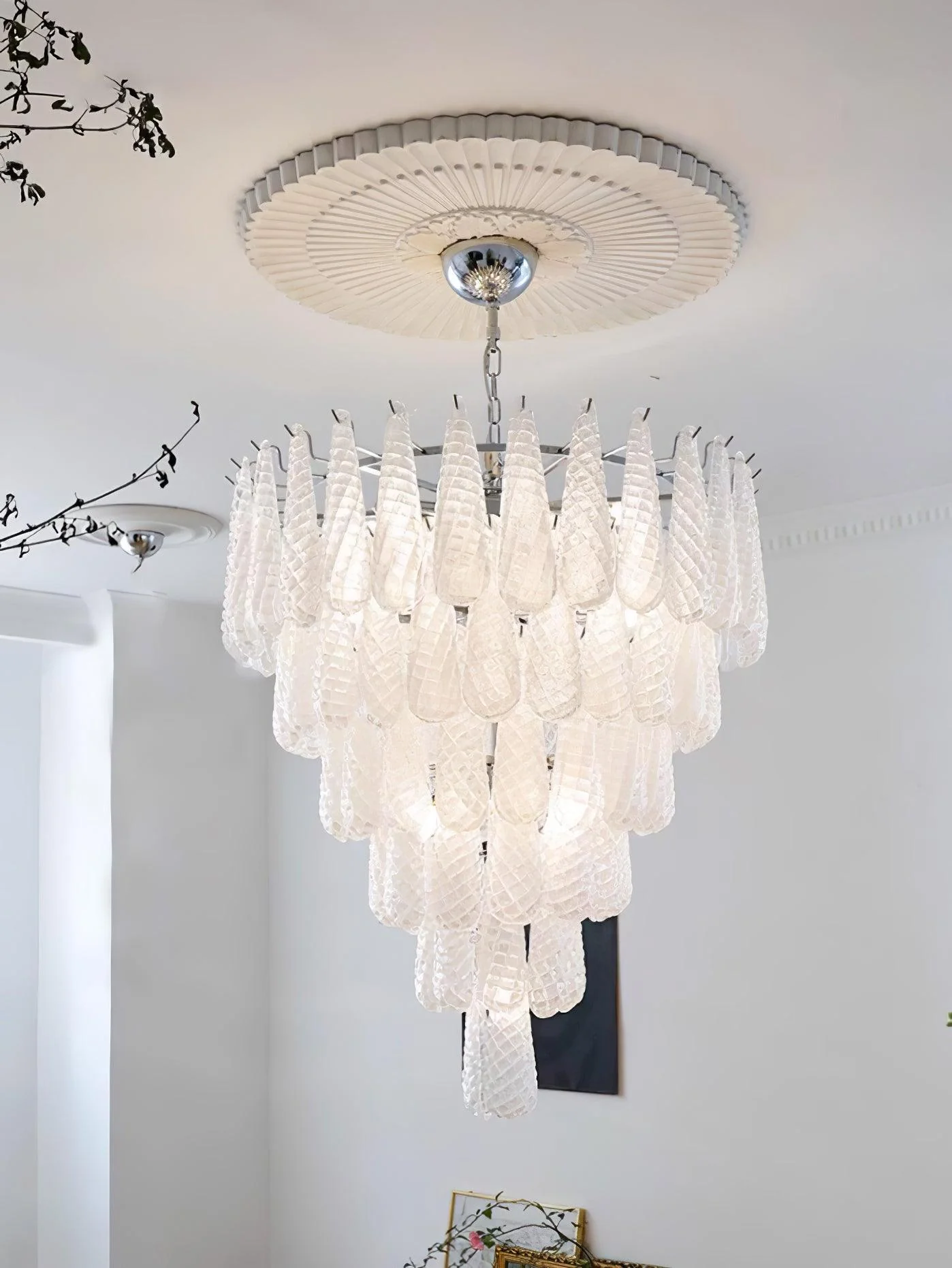 Grid Glass Waterfall Chandelier - Image 27