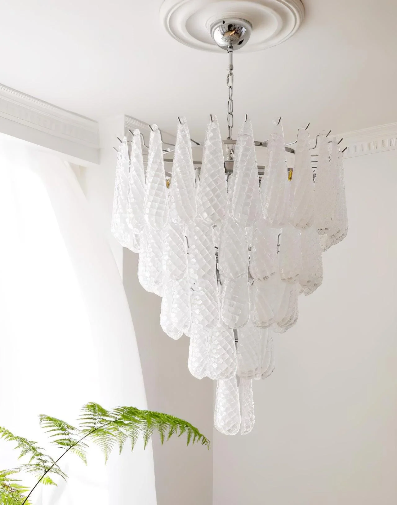 Grid Glass Waterfall Chandelier - Image 31