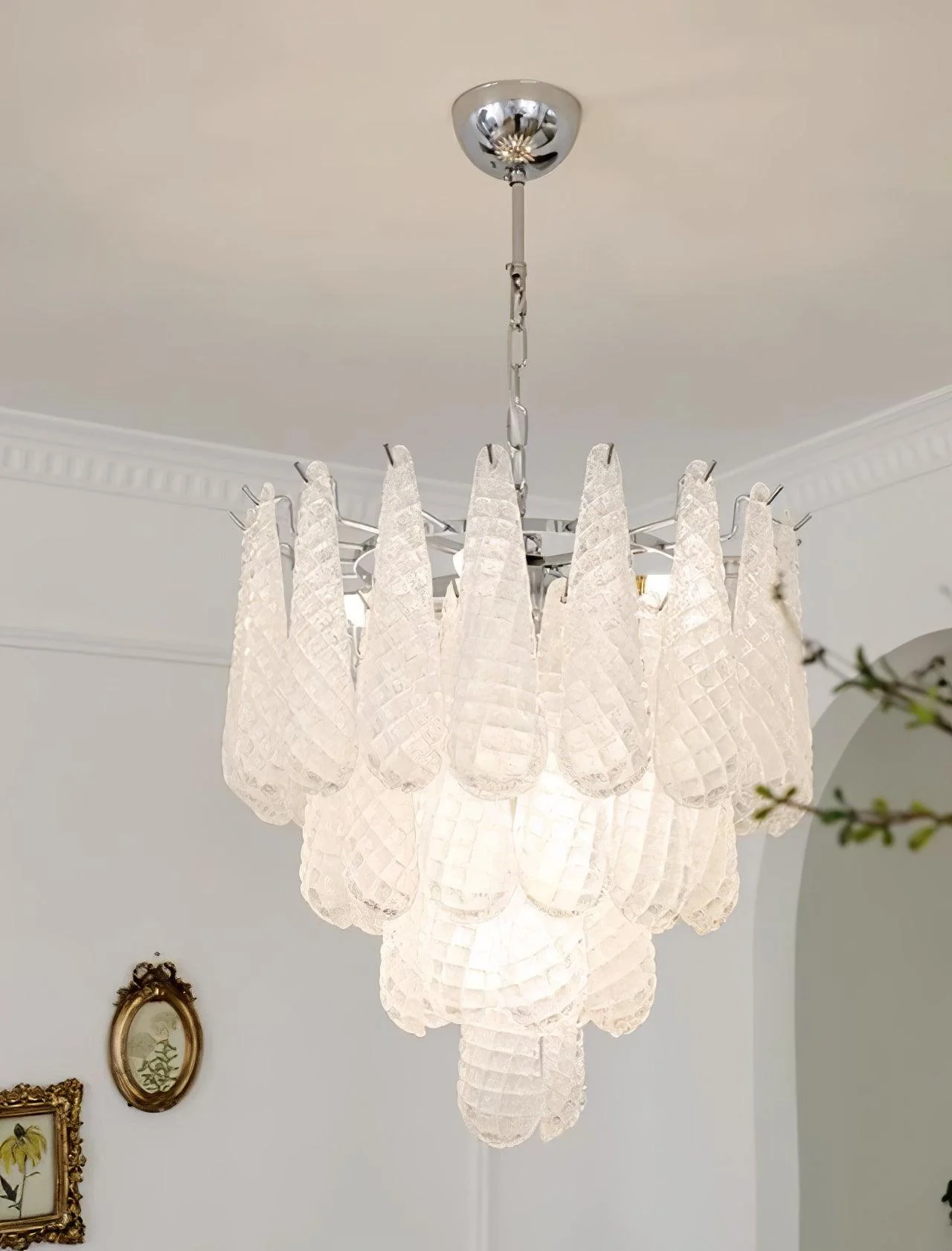 Grid Glass Waterfall Chandelier - Image 40