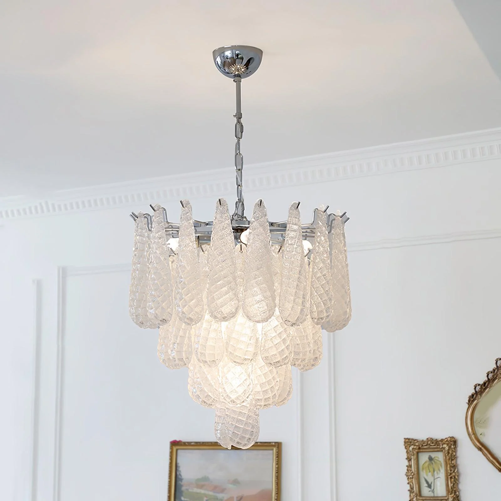 Grid Glass Waterfall Chandelier - Image 48