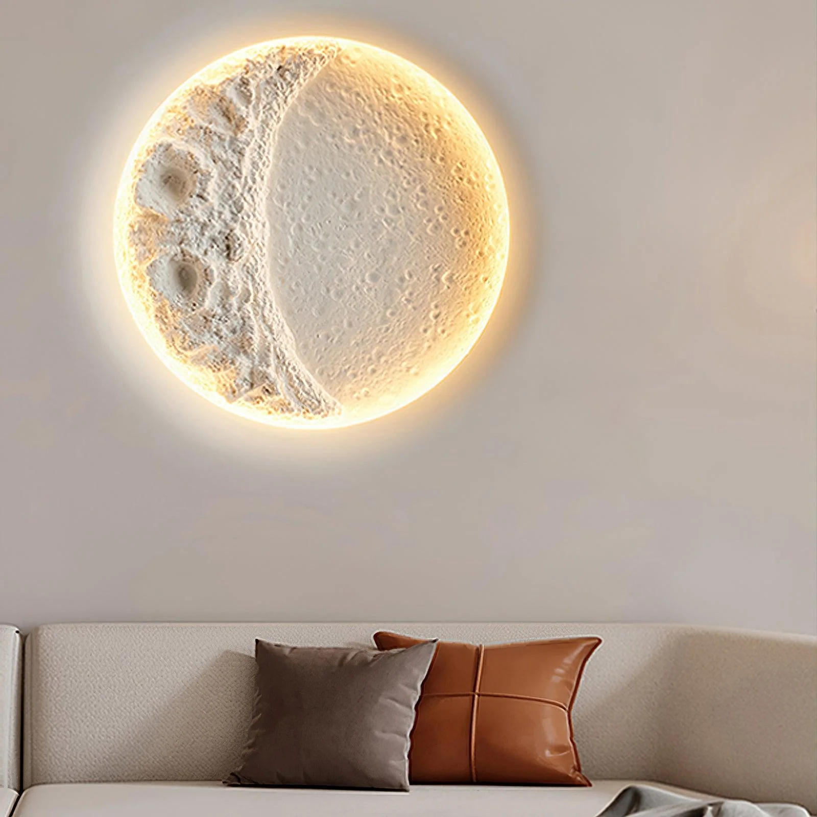 Gypsum Moon Wall Lamp - Image 5