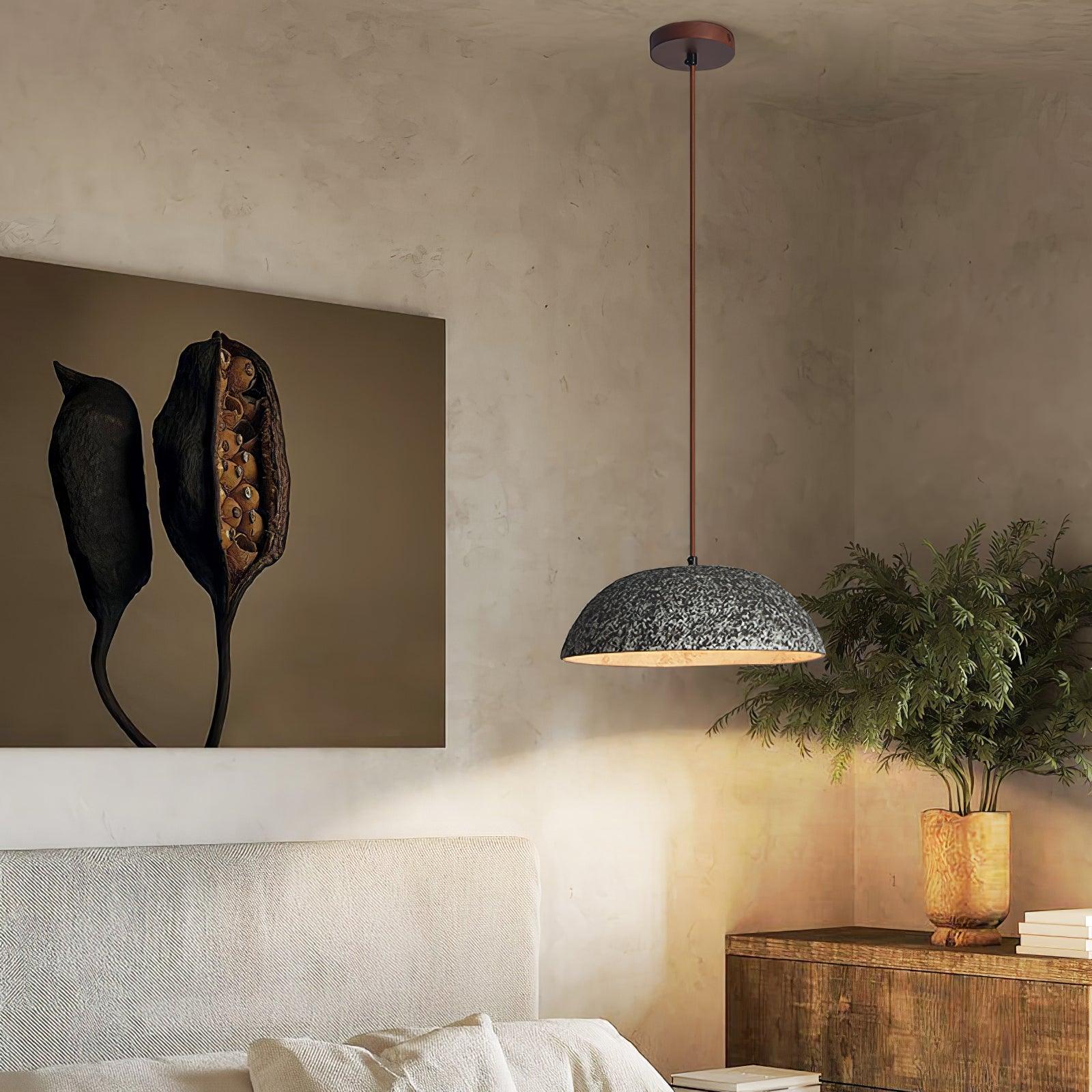 Half Dome Vintage Ceramic Pendant Lamp - Image 7