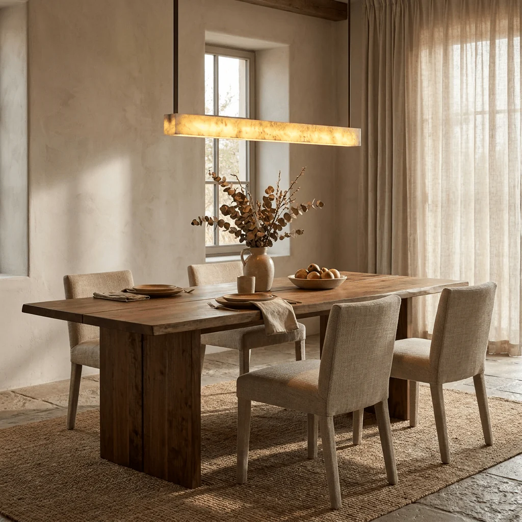Halia Alabaster Linear Pendant Lamp - Image 4