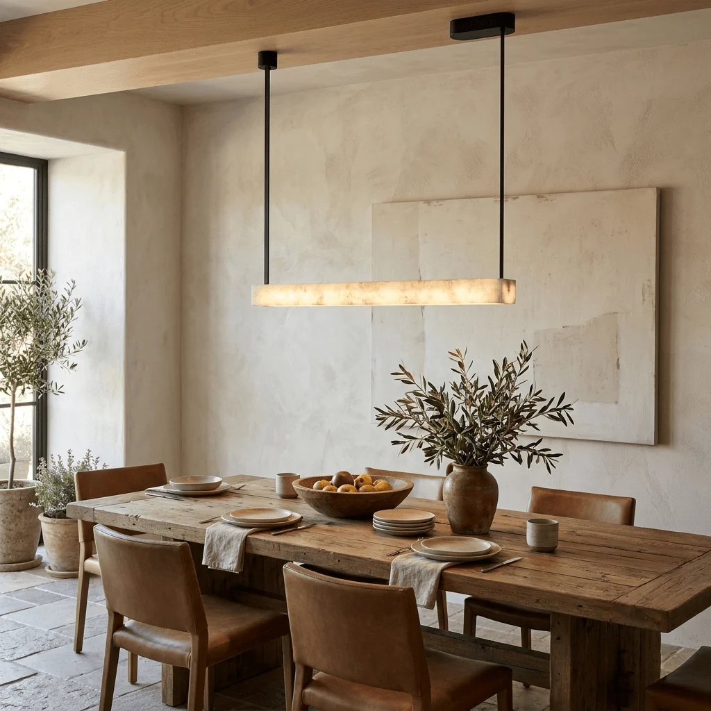 Halia Alabaster Linear Pendant Lamp - Image 5