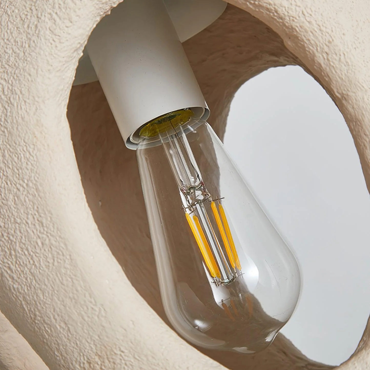 Hand-Built White Pendant Lamp - Image 20