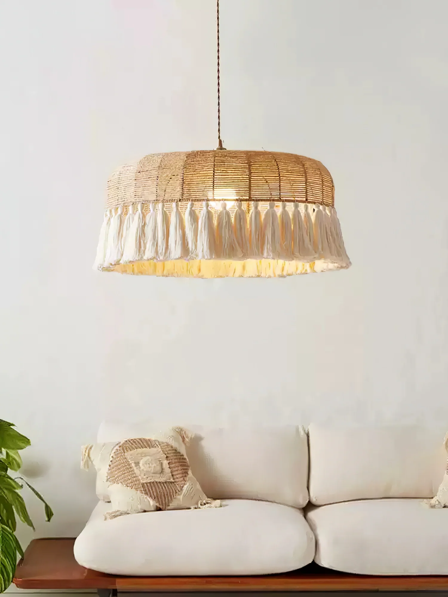 Handwoven Jute Pendant Light - Image 4