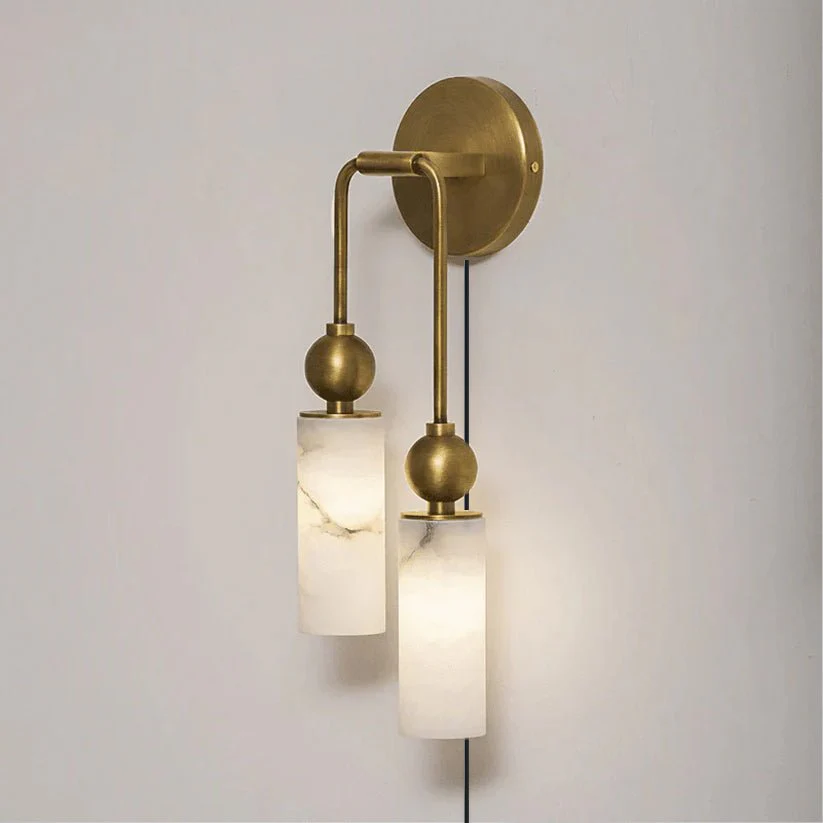 Harlin Alabaster Plug-in Wall Lamp - Image 6